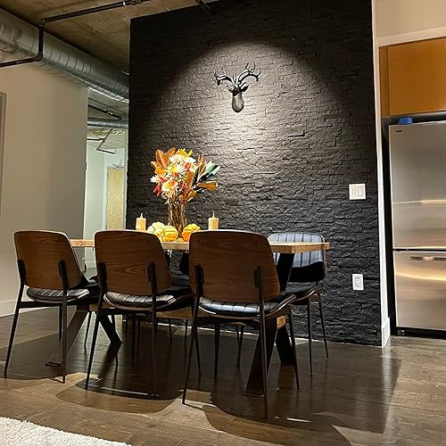 Miniatura 10 de LUNLING Juego de 2 sillas de comedor modernas de mediados de siglo, sillas retro de piel sintética con asiento tapizado de madera curvada de nogal,