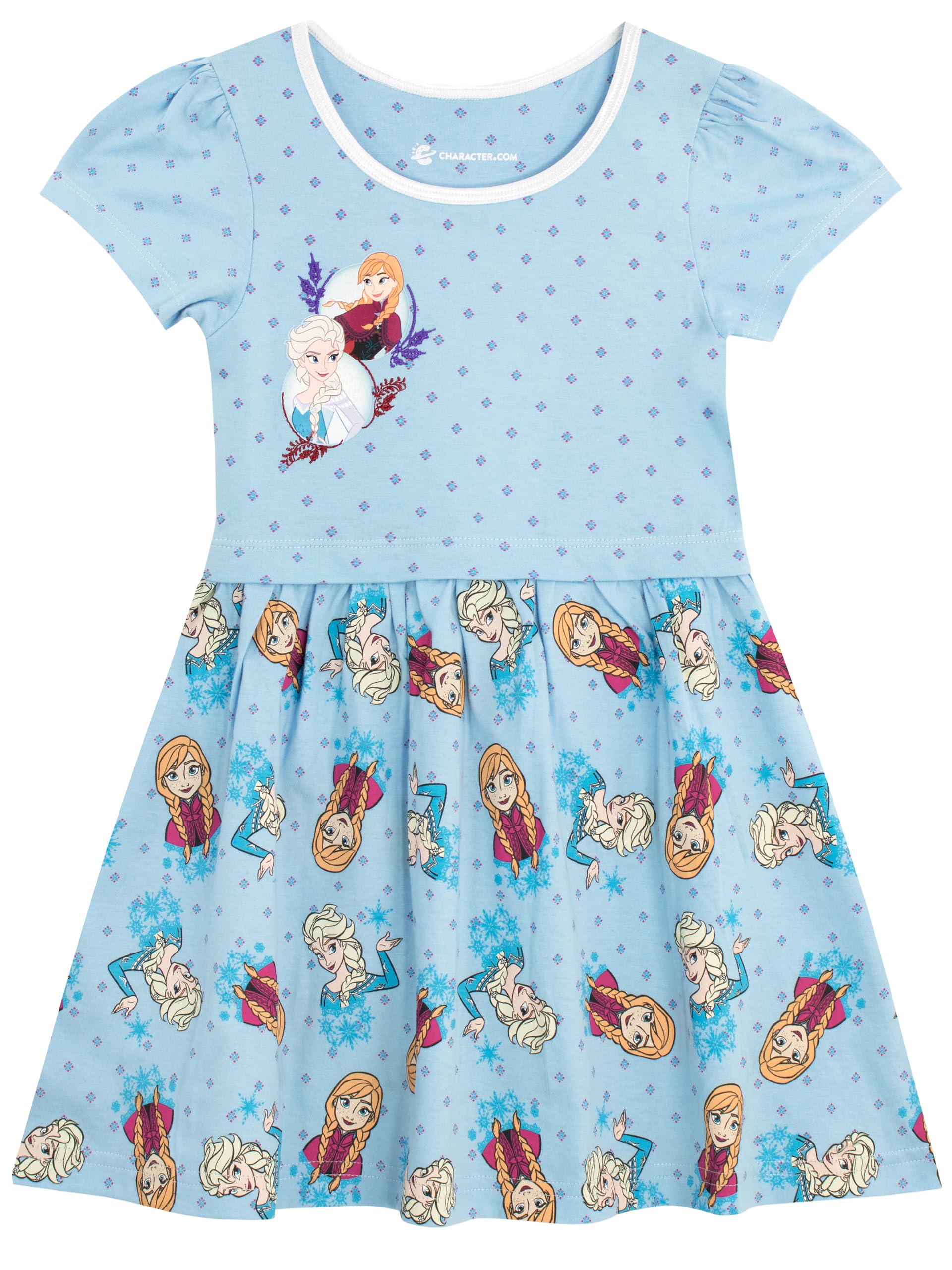 Disney Frozen Dress, Princess Dresses for Girls, Anna and Elsa Children's Summer Dress