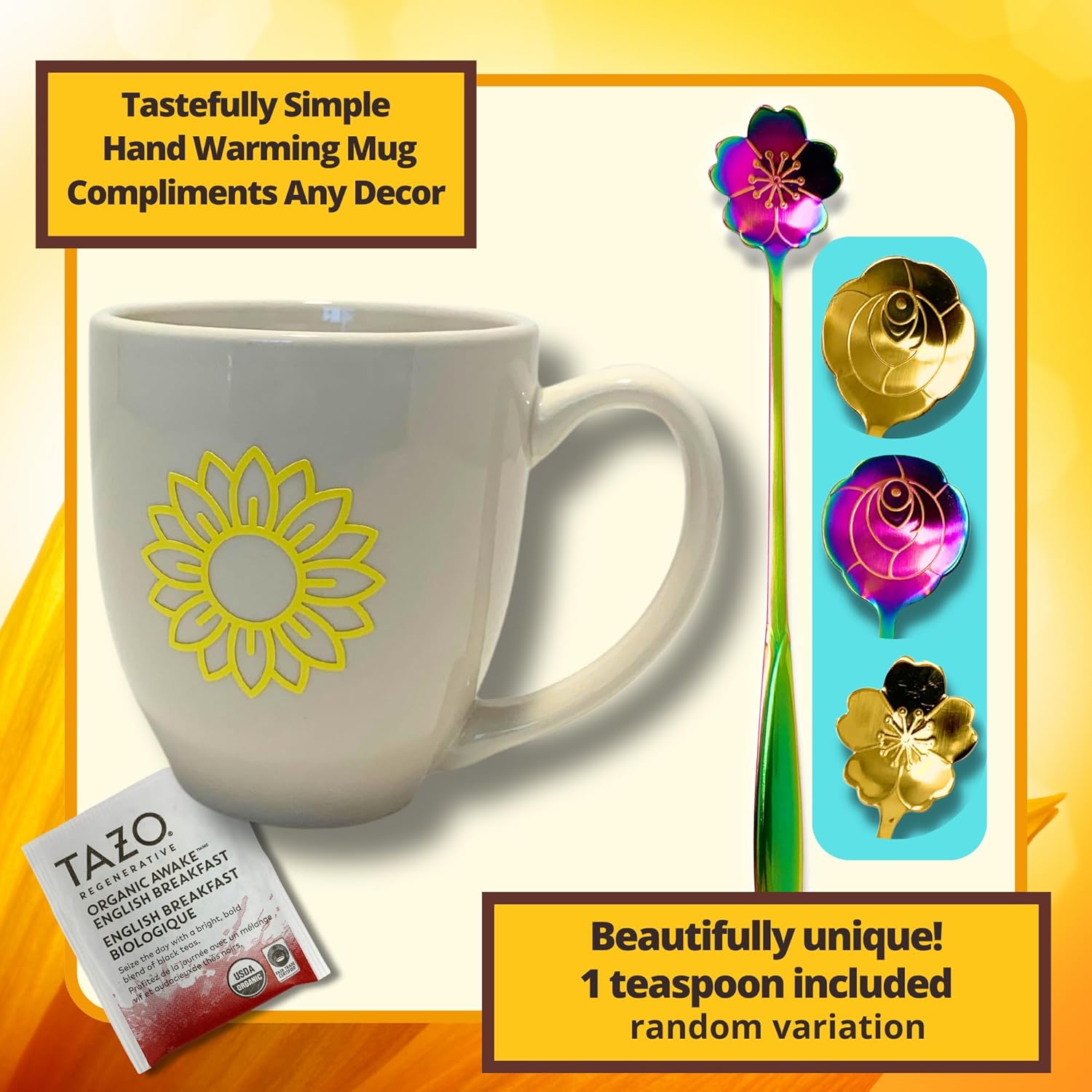 Sunflower Gifts For Women Tea Cookie And Honey Lovers Basket Set Ideas Get Well Soon Thinking Of You Fabulous Care Package Sunshine Birthday Box For Women, Men, Family And Friends