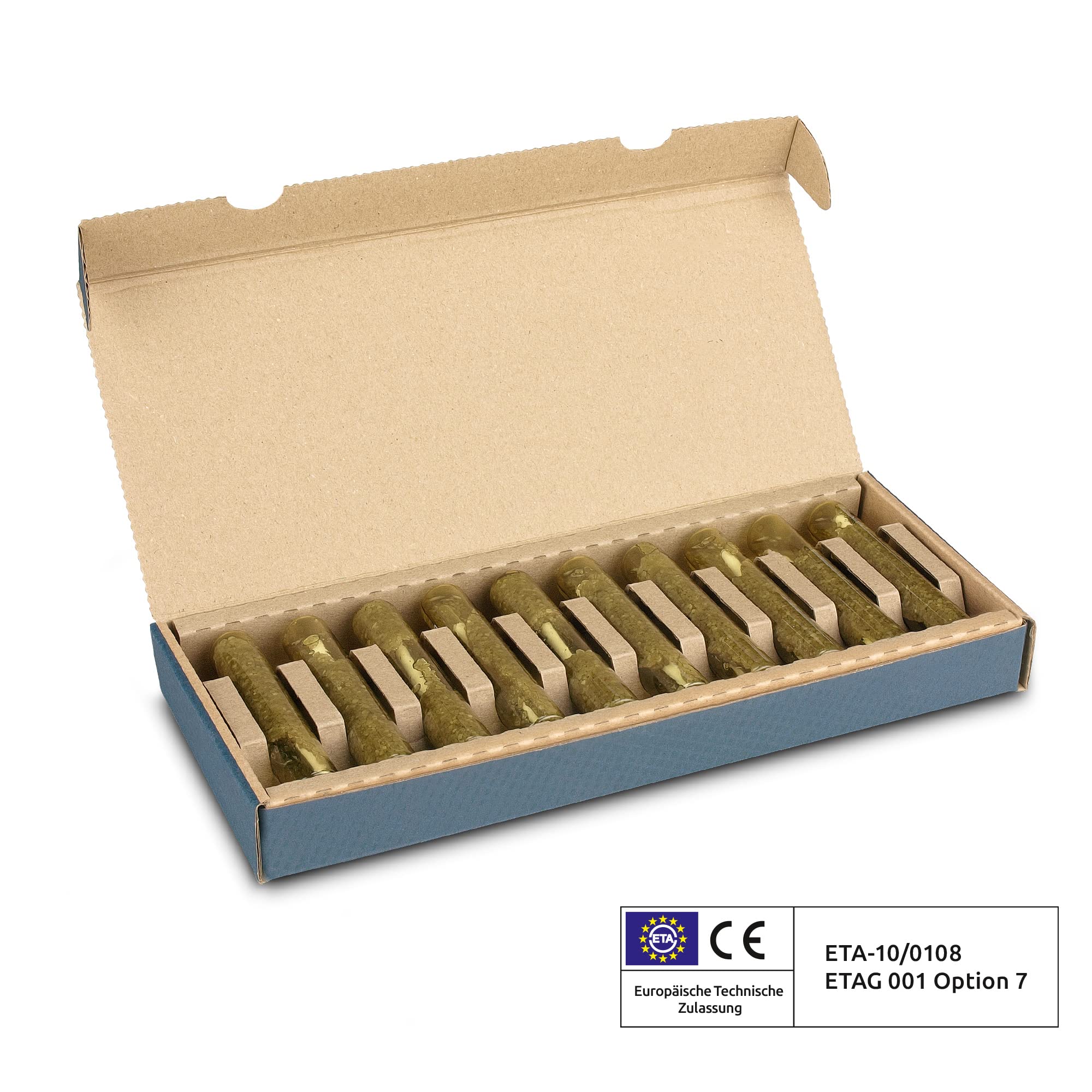 Isolbau Lot de 10 cartouches d'ancrage composite M16 - ETA/ETAG - En verre - Pour filetage M16 - Pour béton