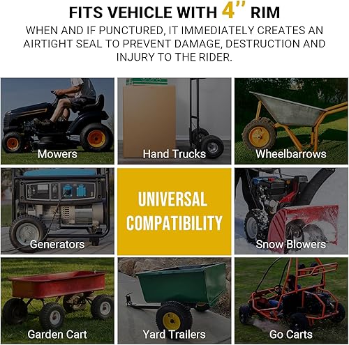 Miniatura 6 de AR-Pro - Tubo interior de repuesto resistente con válvula recta TR-13 (2 unidades) para carretillas, podadora, carrito del mandado y más