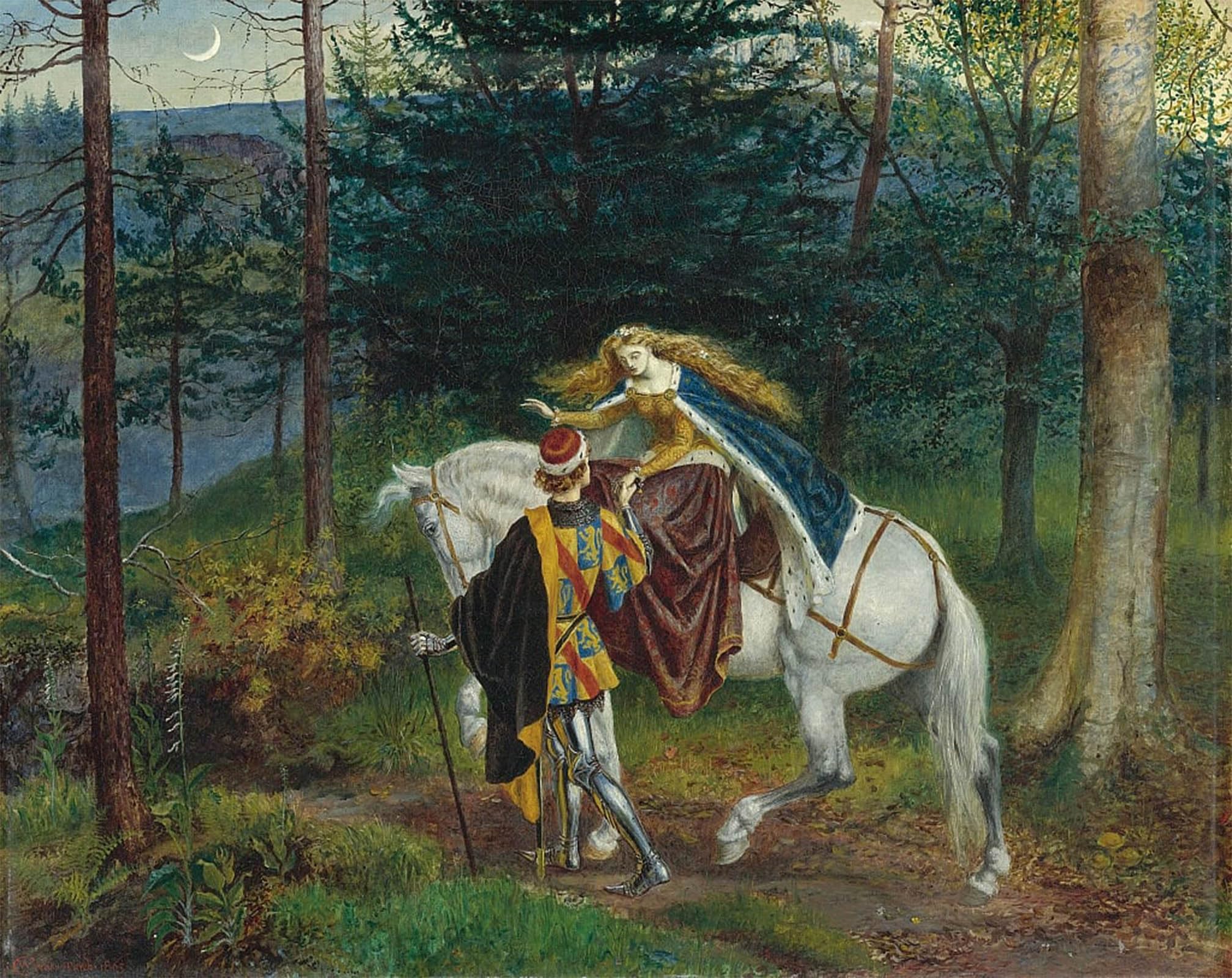 ARTXLXXBN Famous Prints Artwork Pictures Poster Painting Art Illustration for The beautiful lady without mercy by Walter Crane Artwork Landscape Pictures for Home Decor 60x90cm