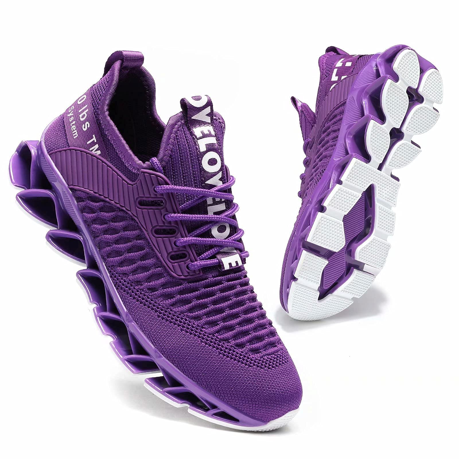 KundorkWomens Running Shoes Blade Tennis Walking Fashion Sneakers Breathable Non Slip Gym Sports Work Trainers