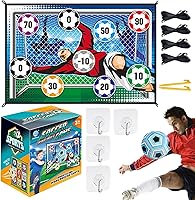 Vista 7 de Juego de fútbol electrónico de puntuación para niños, interior y exterior, patio, juegos de portería, juego de pelota de fútbol con bolas, objetivo