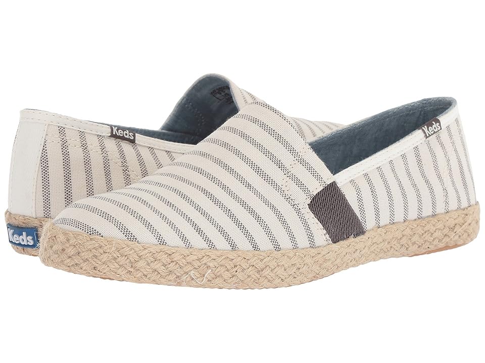 

Keds Chillax A-Line Stripe/Jute (Cream) Women's Slip on Shoes, Beige