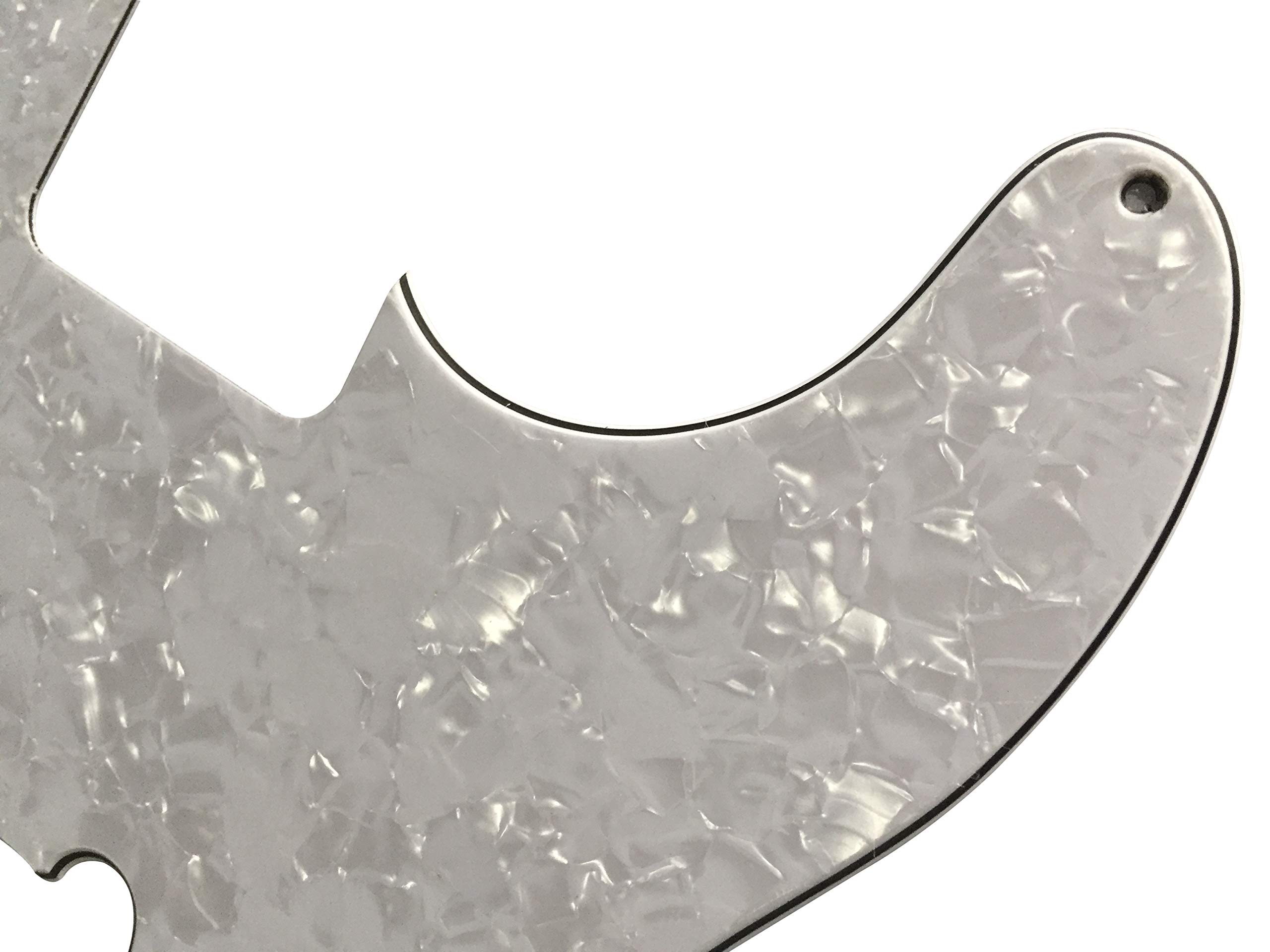 Custom Guitar Pickguard For Fender Telecaster Precision Bass (4 Ply White Pearl)