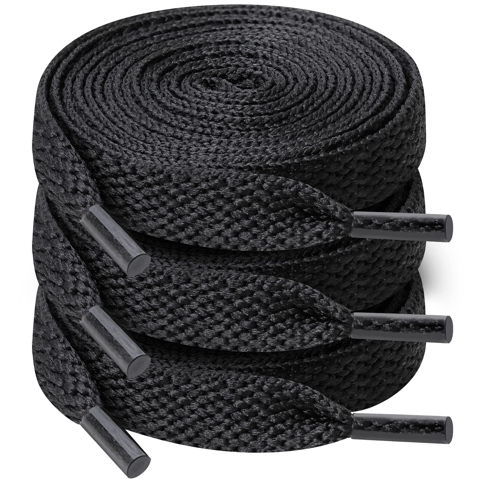 UpUGo 3 Paia di Lacci, Lacci Piatti Larghi 8 mm Per Scarpe da Ginnastica, Corsa, Adulti, Bambini