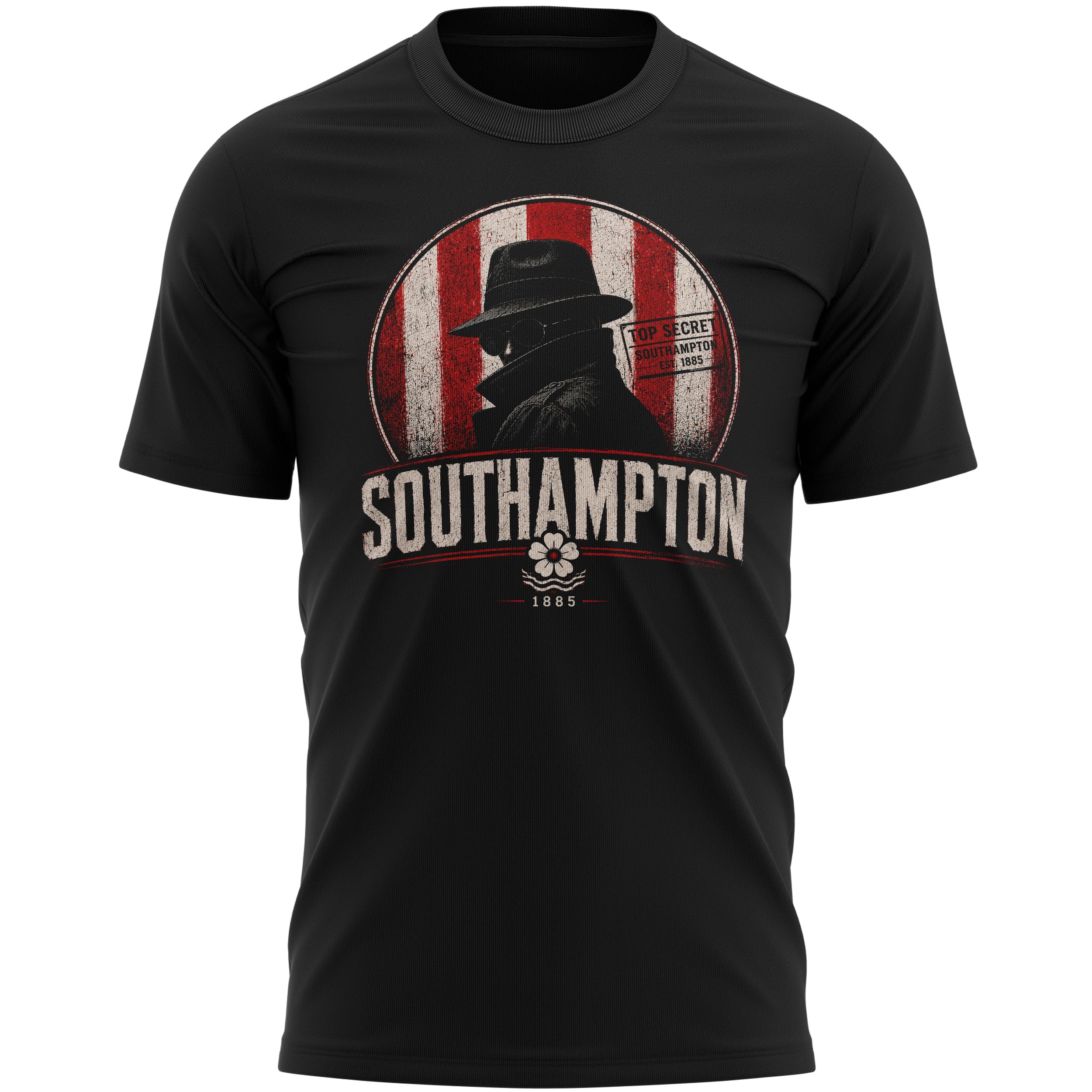 Mens Southampton Funny Spy T Shirt - Top Secret Est 1885 Spygate Football Tee Supporters Fan Promotion, M, Black