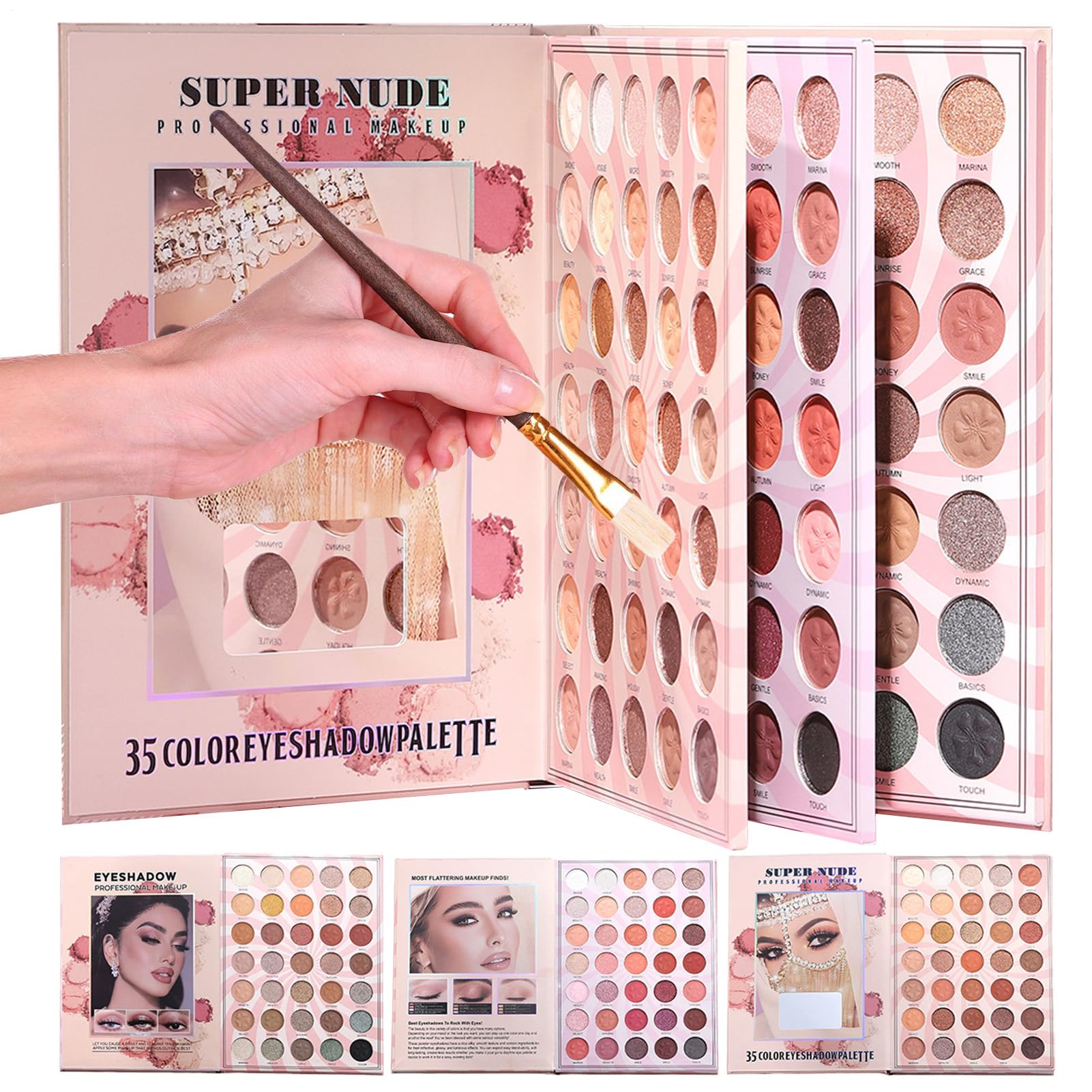 Paleta De Sombras De Ojos Maquillaje 105 Colores Mate Brillante con Efecto
