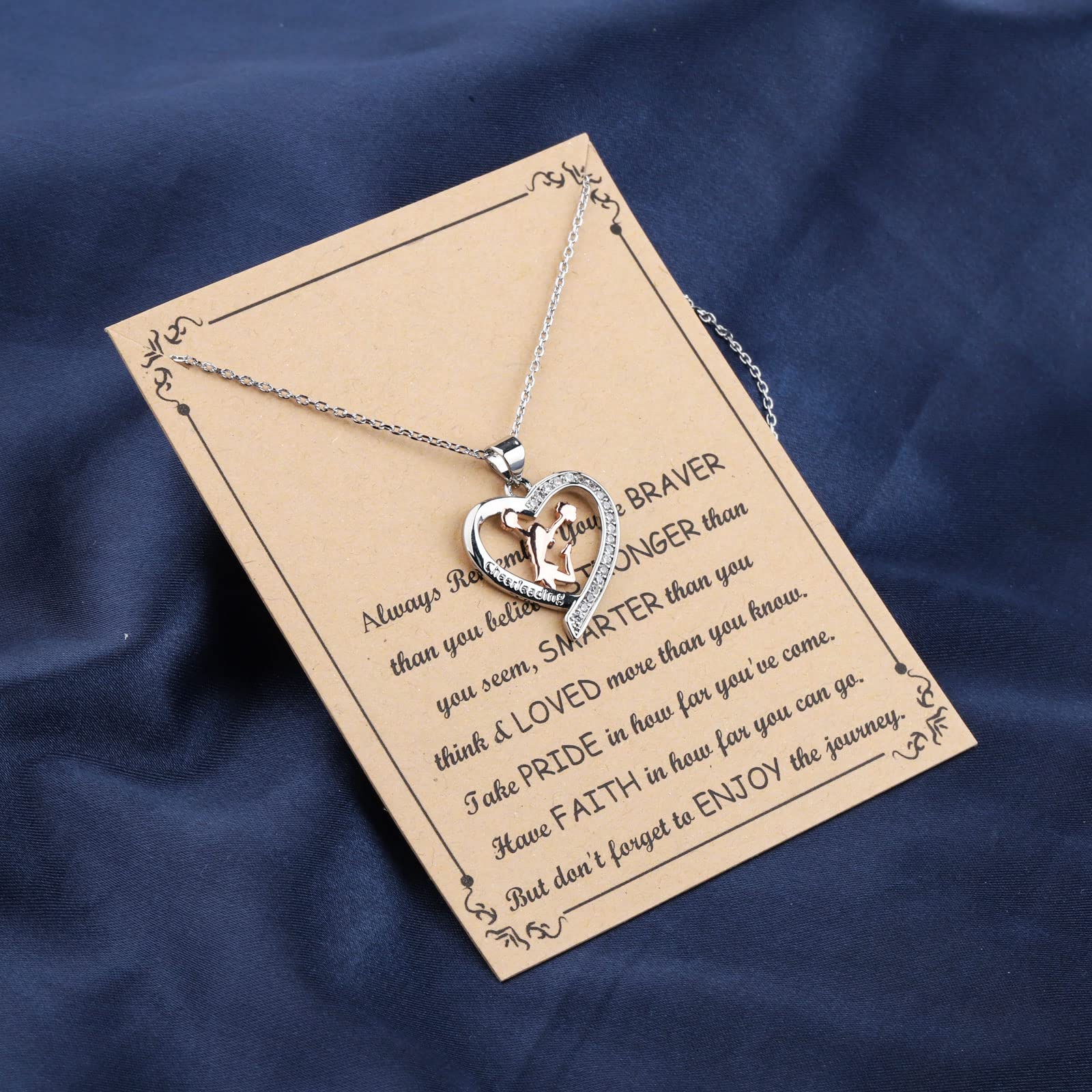BNQL Collana da cheerleader, regalo per ragazze cheerleader, regalo per ragazze Cheerleader, regalo per ragazze Cheerleading Coach Regali, Acciaio inossidabile