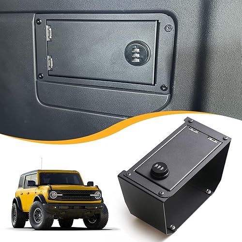Organizador de almacenamiento para maletero, caja de seguridad compatible con Ford Bronco 2021 2022 2023 2024 2025 Nuevo Ford Bronco 2/4 puertas