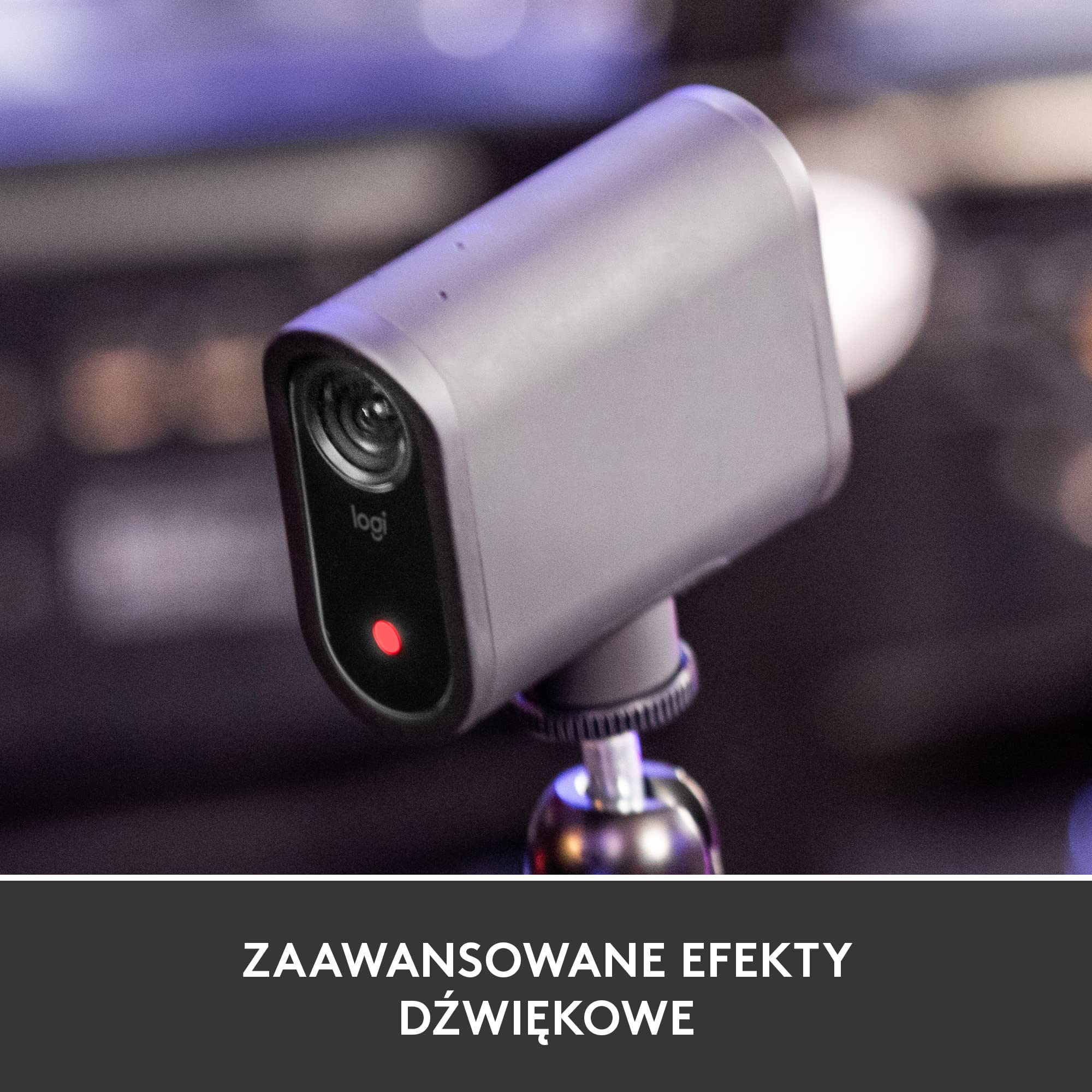 Logitech for Creators Start 3-Pack Kamera, bezprzewodowe przesyłanie strumieniowe na żywo 1080p HD z wielu kamer, inteligentne sterowanie przez aplikację, przesyłanie strumieniowe przez Wi-Fi, Czarna