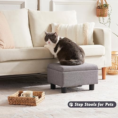 Miniatura 6 de BAKSEA Taburete pequeño para pies debajo del escritorio, reposapiés otomano, taburetes de pies, taburetes pequeños para pies para sala de estar,