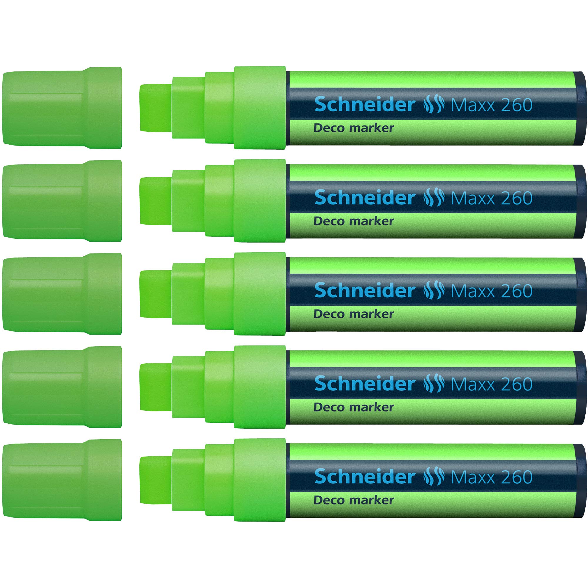 Schneider Maxx 260 Chalk Marker - Light Green (Pack of 5)