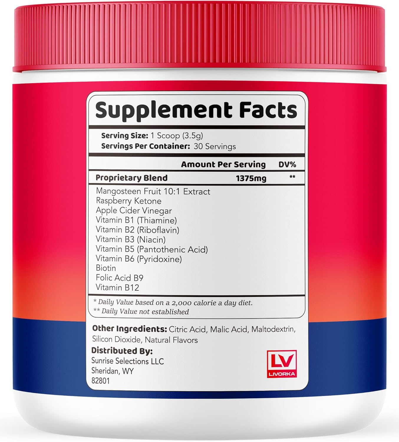 LIVORKA Baobab Bliss, All Natural Fiber Organic Fruit Powder Supplement, 60 Servings for 2 Months (Pack of 2)