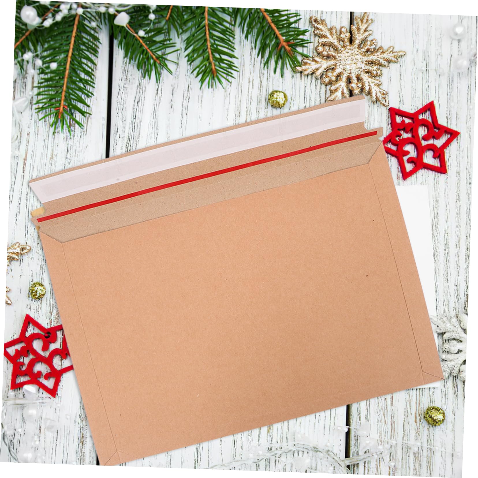 Enveloppes Rigides pour Documents 30 Pièces Papier Khaki Auto-adhésives
