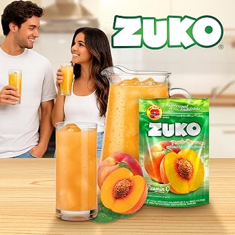 Zuko Peach Instant Powder Drink Mix Family Pack, 14.1 oz (6 Pack)