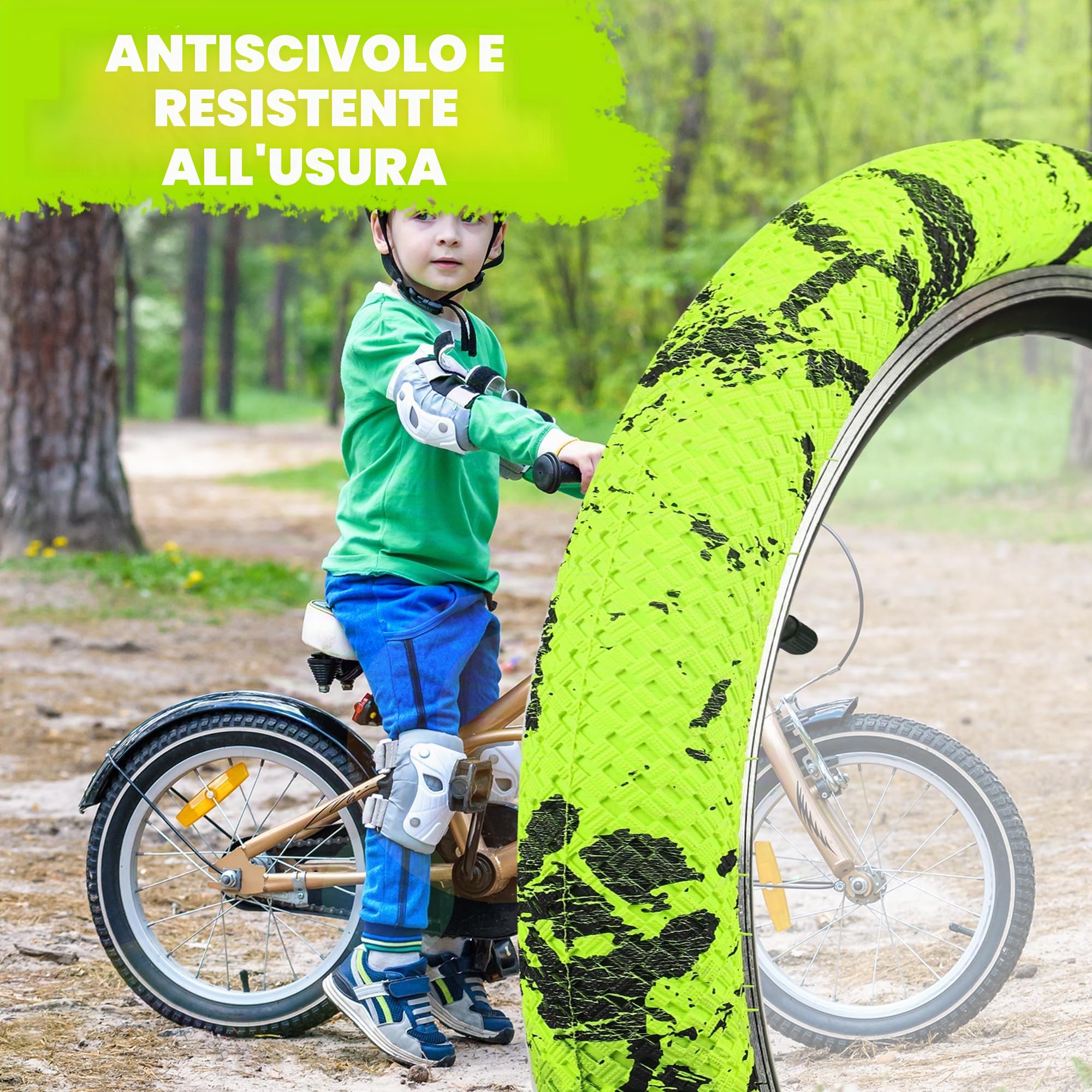 ZUKKA Confezione da 2 pneumatici da bicicletta 30 TPI da 20 pollici, 20 x 2,10, guaina 56-406, per bicicletta da 20 pollici, MTB, mountain bike, BMX