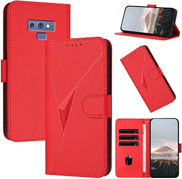 Compatible Galaxy Note9 Case, Book Style, Galaxy Note9 Case, Book Style, Three-Dimensional Triangular Pattern Galaxy Note 9 Smartphone Case SC-01L Mobile Phone Cover SCV40 Mobile Phone Cover