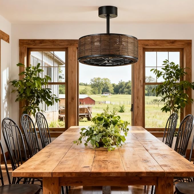 Ventilador de Techo 21" Con Luz, 6 Velocidades, Control Remo miniatura 7