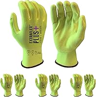 Vista 7 de Armor Guys Extraflex Plus - Guantes de trabajo protectores – Forro de nailon Hi Vis, revestimiento de palma de nitrilo – Compatible con pantalla