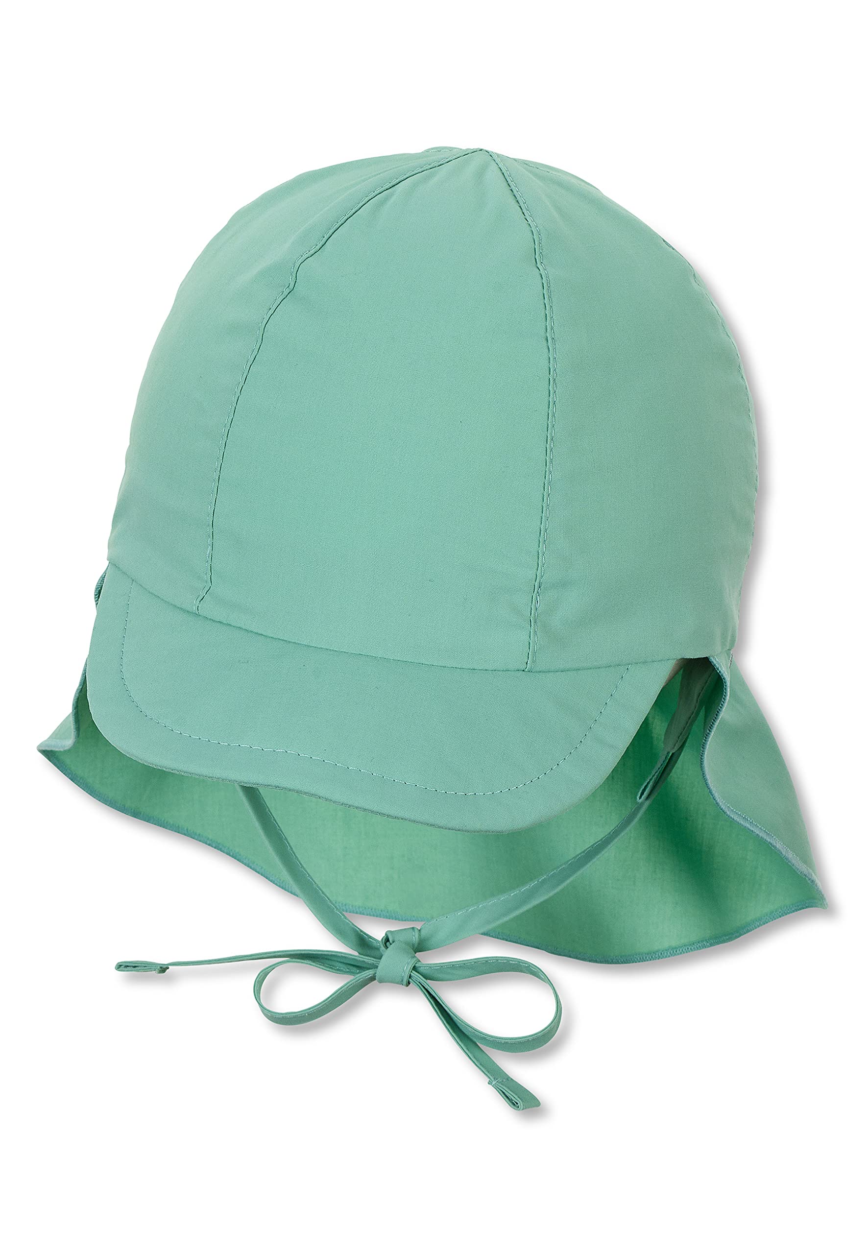 Sterntaler Baby Unisex Schirmmütze Baby Schirmmütze mit Nackenschutz - Schirmmütze Baby, Baby Mützen - aus Baumwolle - mittelgrün, 49
