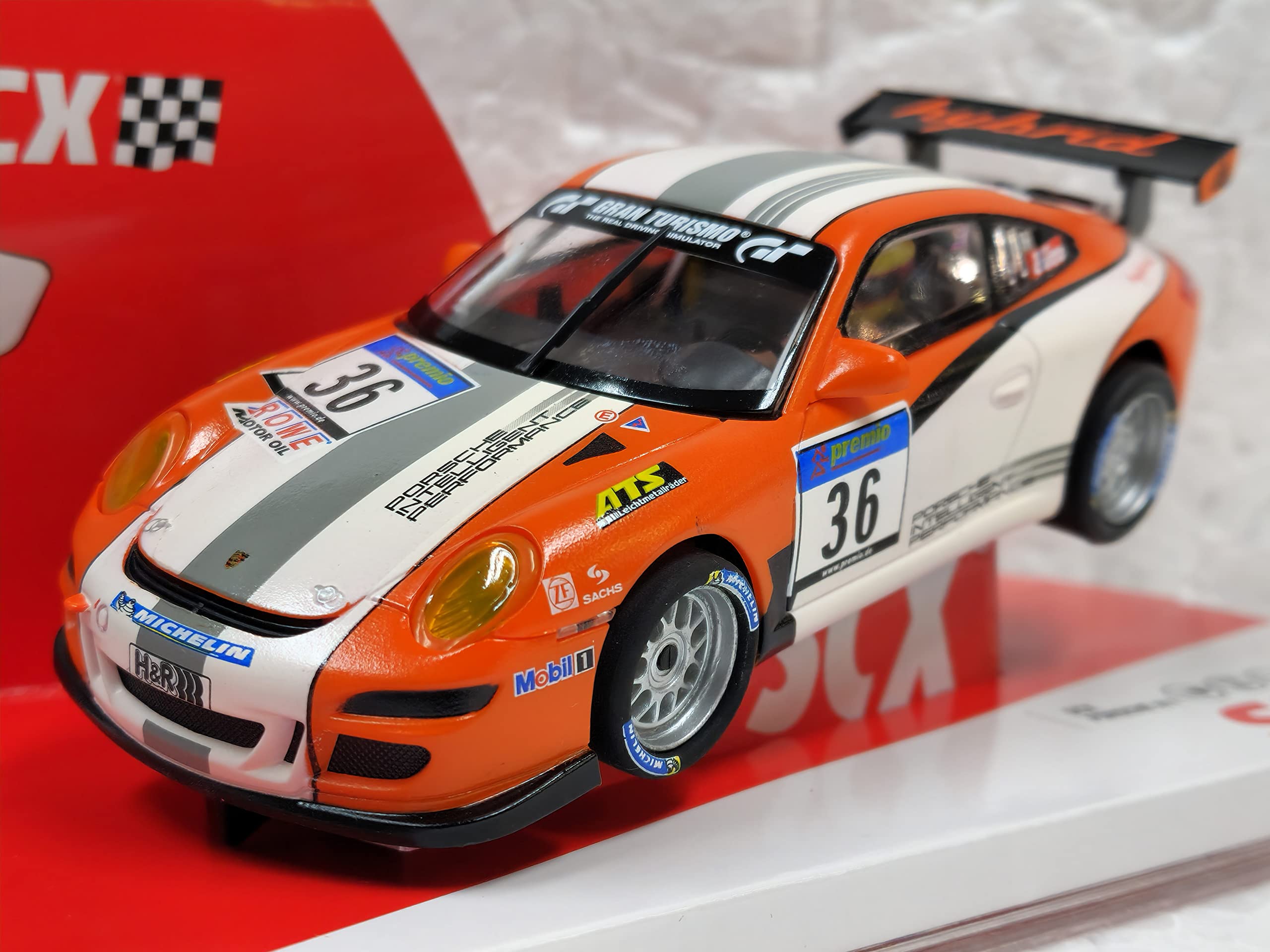 SCX - Coche de Carreras Original - Coche Slot Escala 1:32 (Porsche 911 Hybrid)
