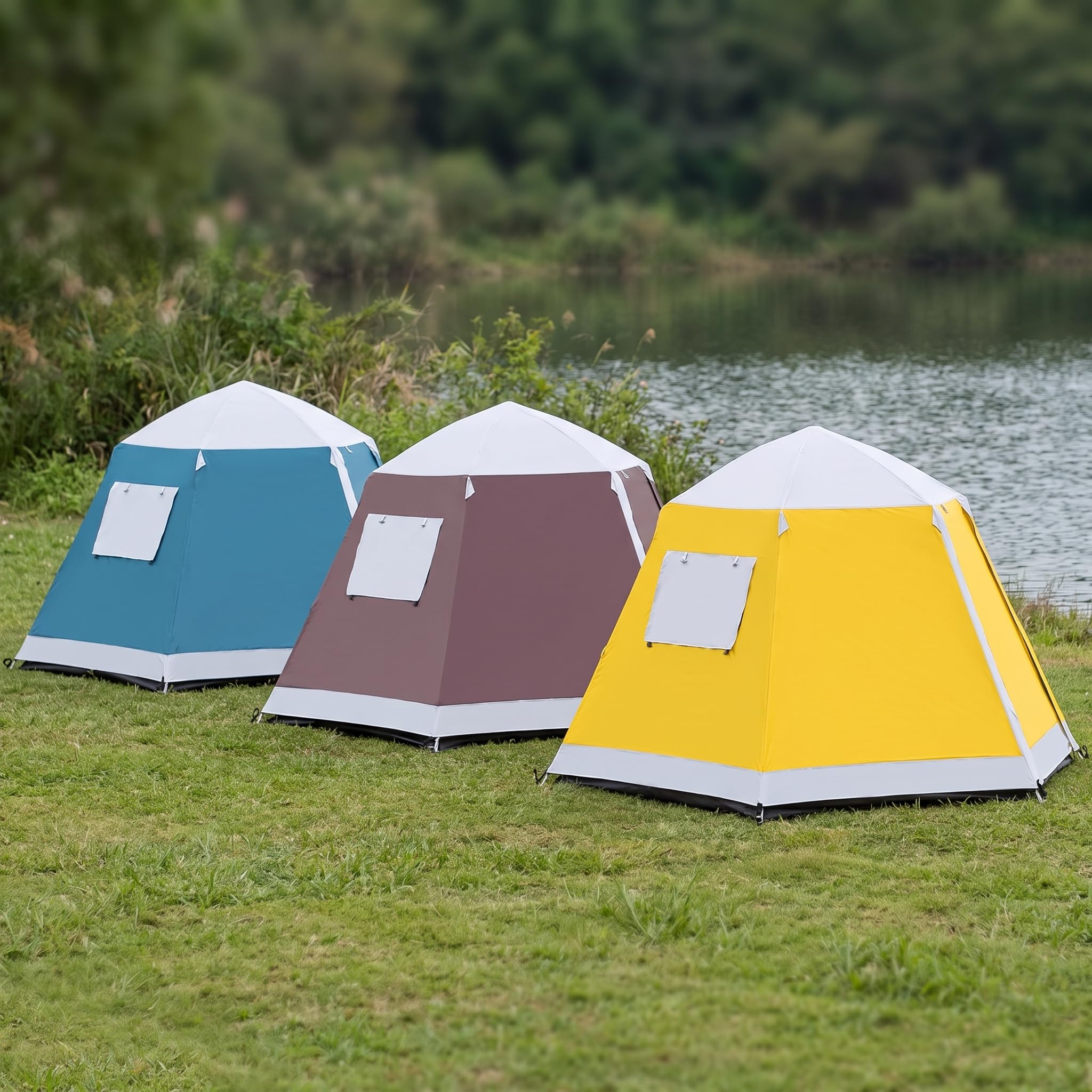 Camping Zelt für 3 oder 4 Personen – Zelt mit Fiberglasstangen
