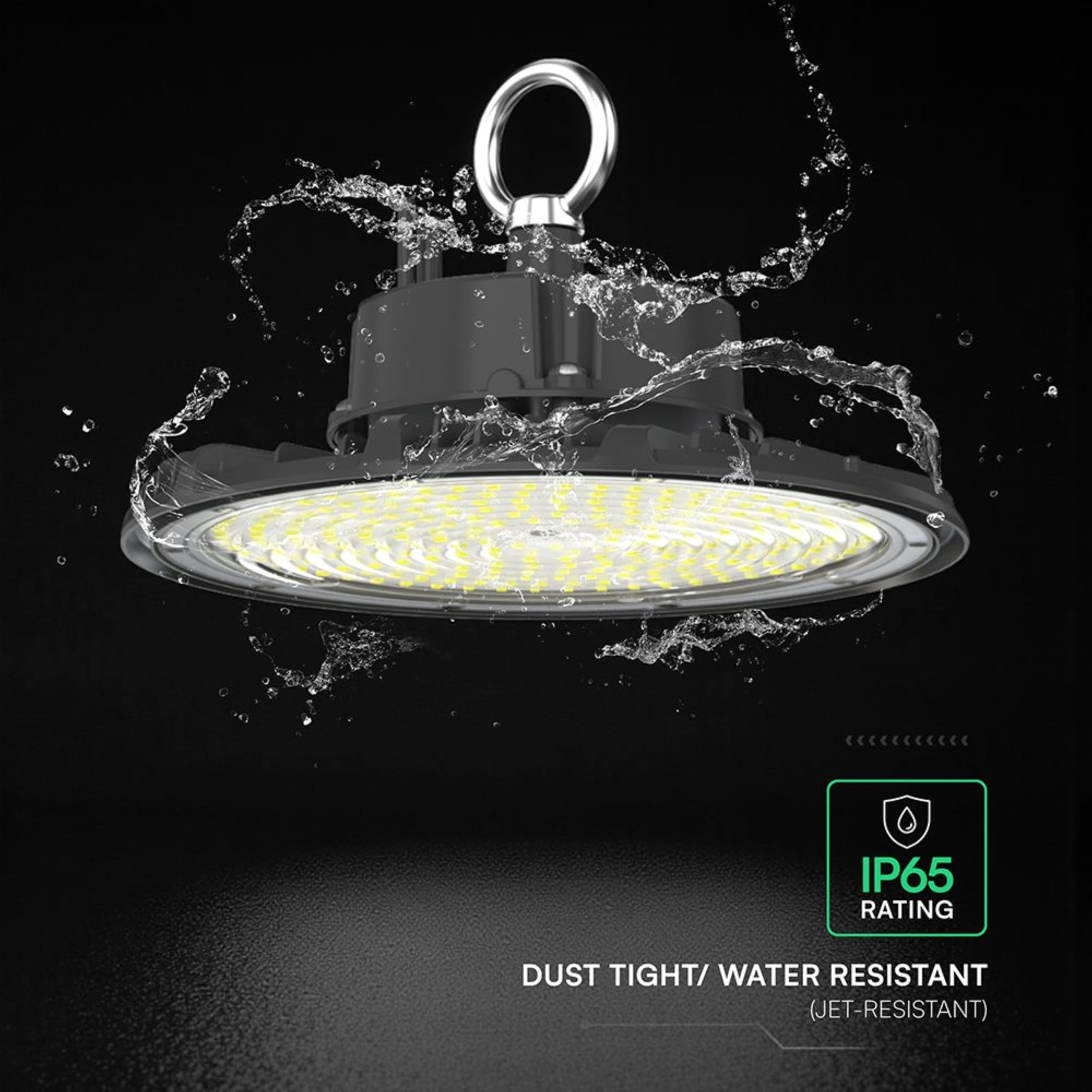 V-TAC 4x Fari Industriali Led UFO potenza 100W - [PRO SERIES - MASSIMA EFFICIENZA ] - Lampada Faro Industriale 15500 lm per Magazzino, Fabbrica, Officina - IP65 - Campana - Luce Naturale 4000K