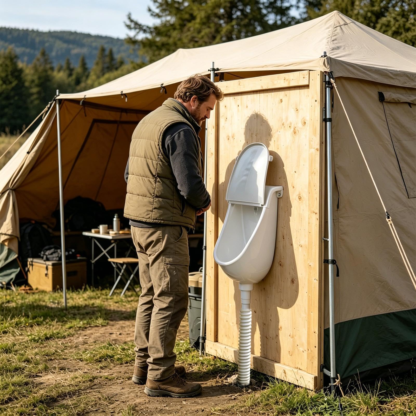 Urinario De Pared Con Tapa | Fácil De Instalar Anti Atasco Adhesiva Inodoro | Urinario Portátil Para Exteriores Y Baño,Para Garaje Camping Dormitorio Jardín Patio Trasero Adolescentes
