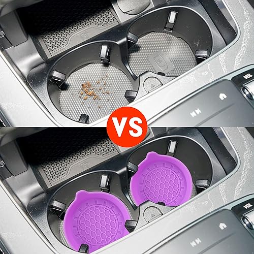 Miniatura 5 de Amooca Portavasos universales para automóvil, impermeables, antideslizantes, a prueba de derrames, accesorios para el interior del automóvil,