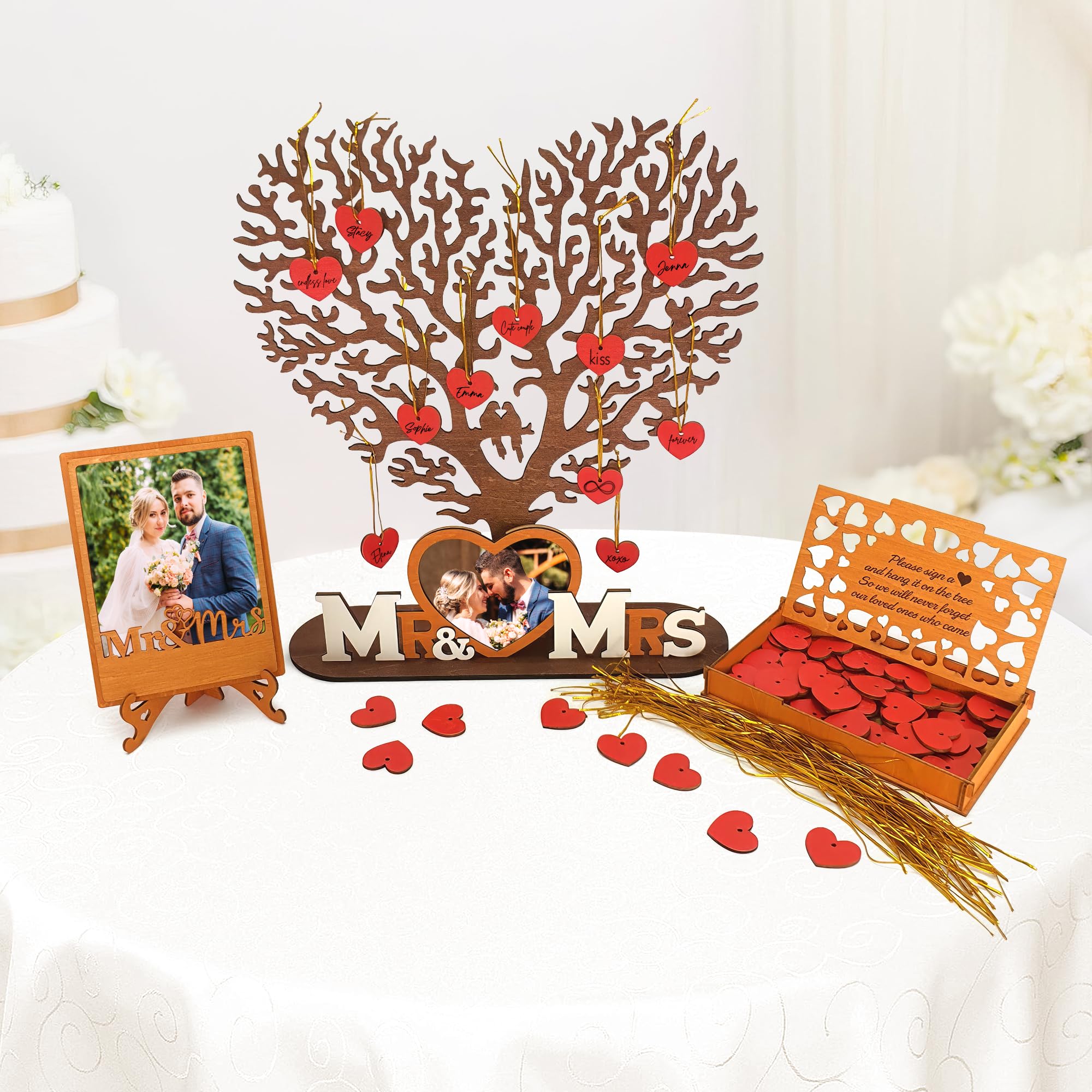Holz Hochzeit Gästebuch Alternative mit Leave Tree Gästebuch