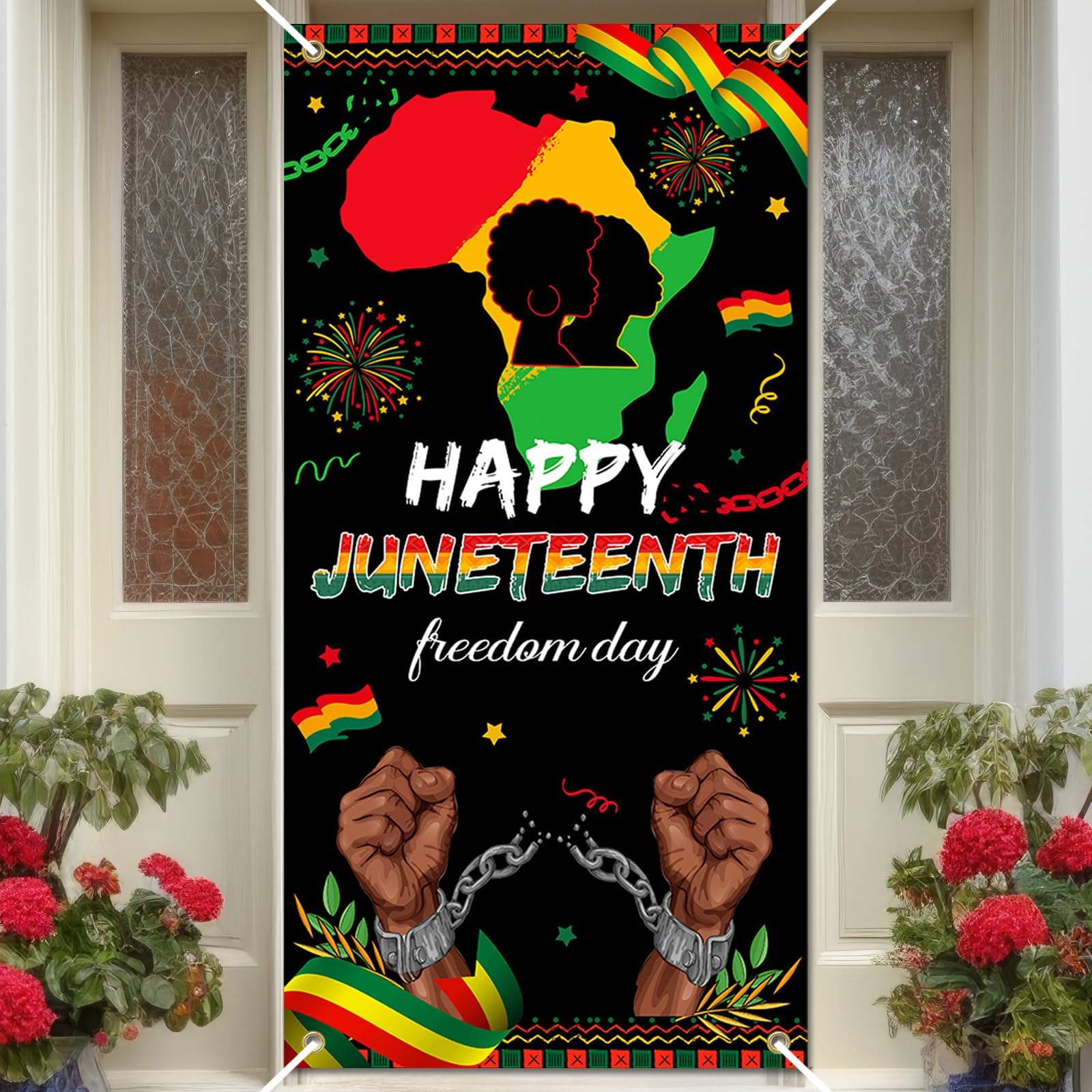 Banner Decorations Happy Door Cover