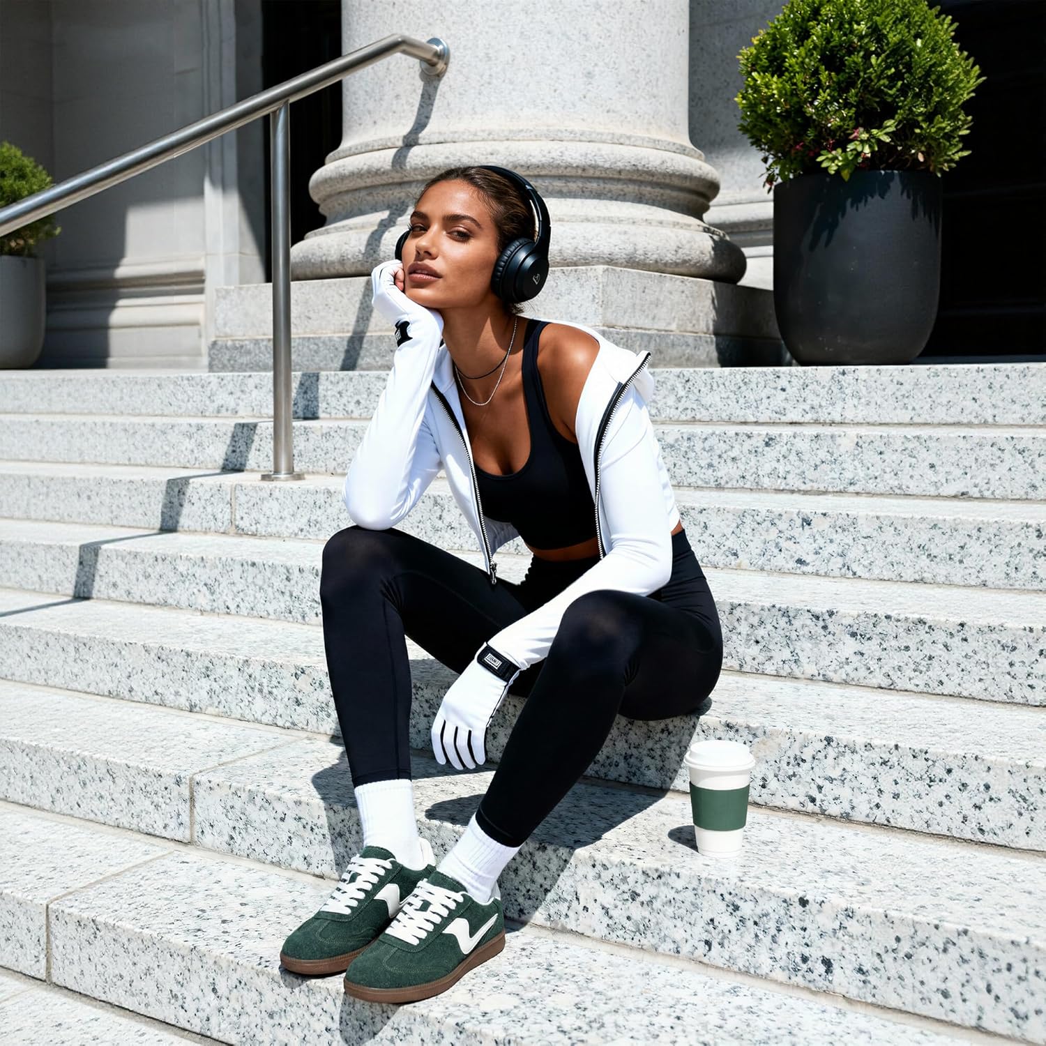 Sneakers for Women Business Casual Tennis Shoes Comfortable Lace up Slip on Women's Fashion Sneakers - Image 3