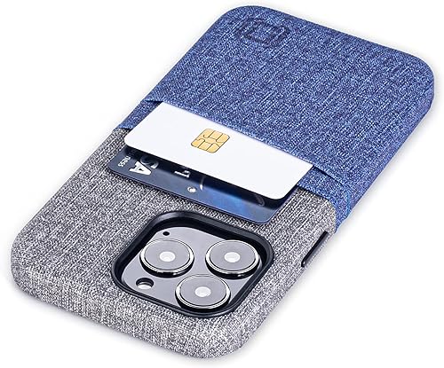 Dockem Funda tipo cartera para iPhone 13 Pro con placa metálica integrada para montaje magnético y 2 bolsillos para tarjetas de crédito Luxe M2,