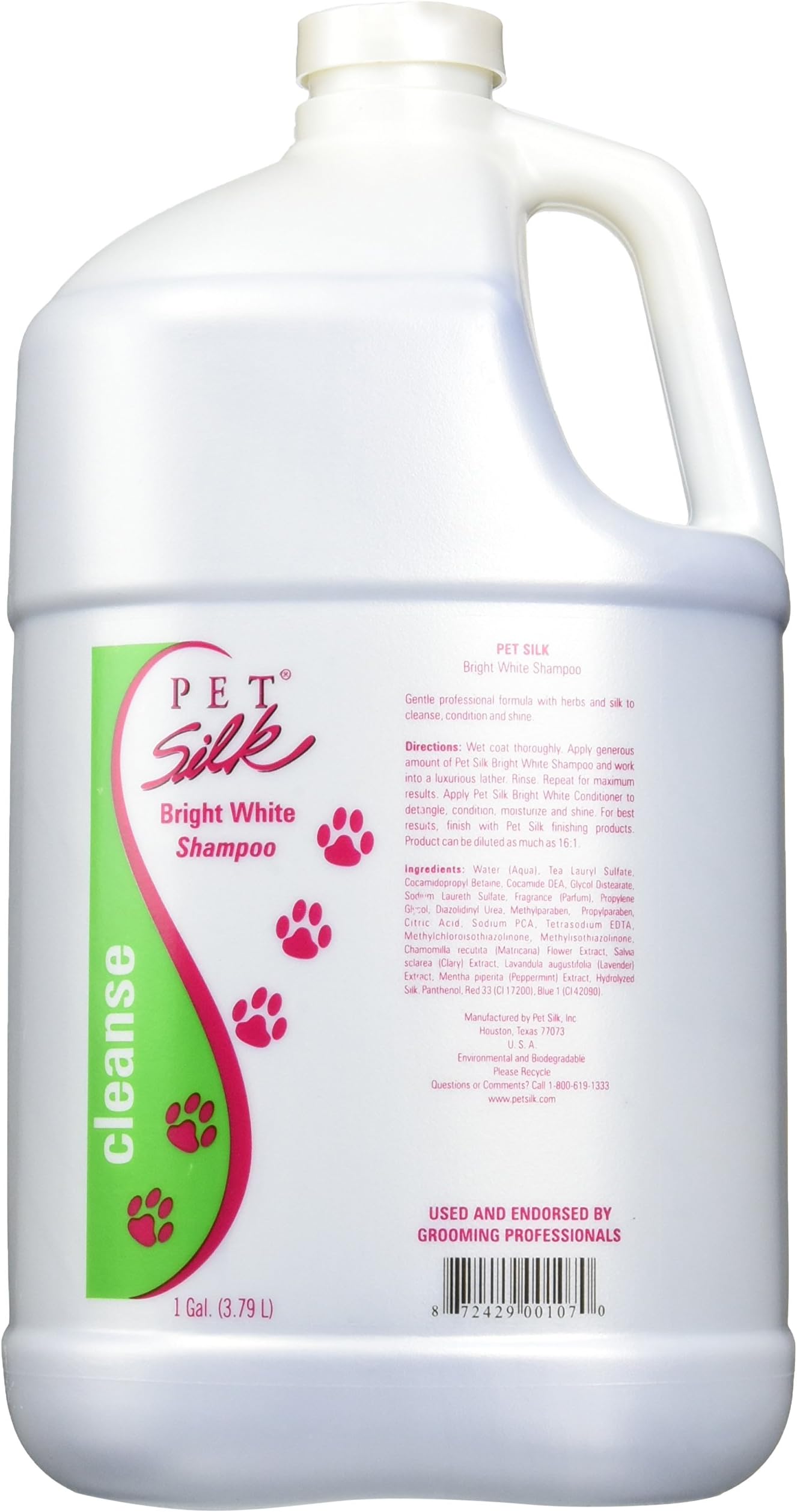 Pet Silk Bright White Pet Shampoo, 3.8 Litre