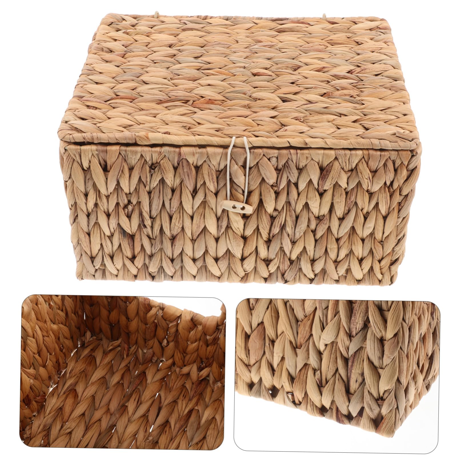 Scatola Rettangolare con Coperchio Portaoggetti in Paglia | Scaffali e Casa, Design Decorativo, Struttura Resistente e Uso Multifunzione