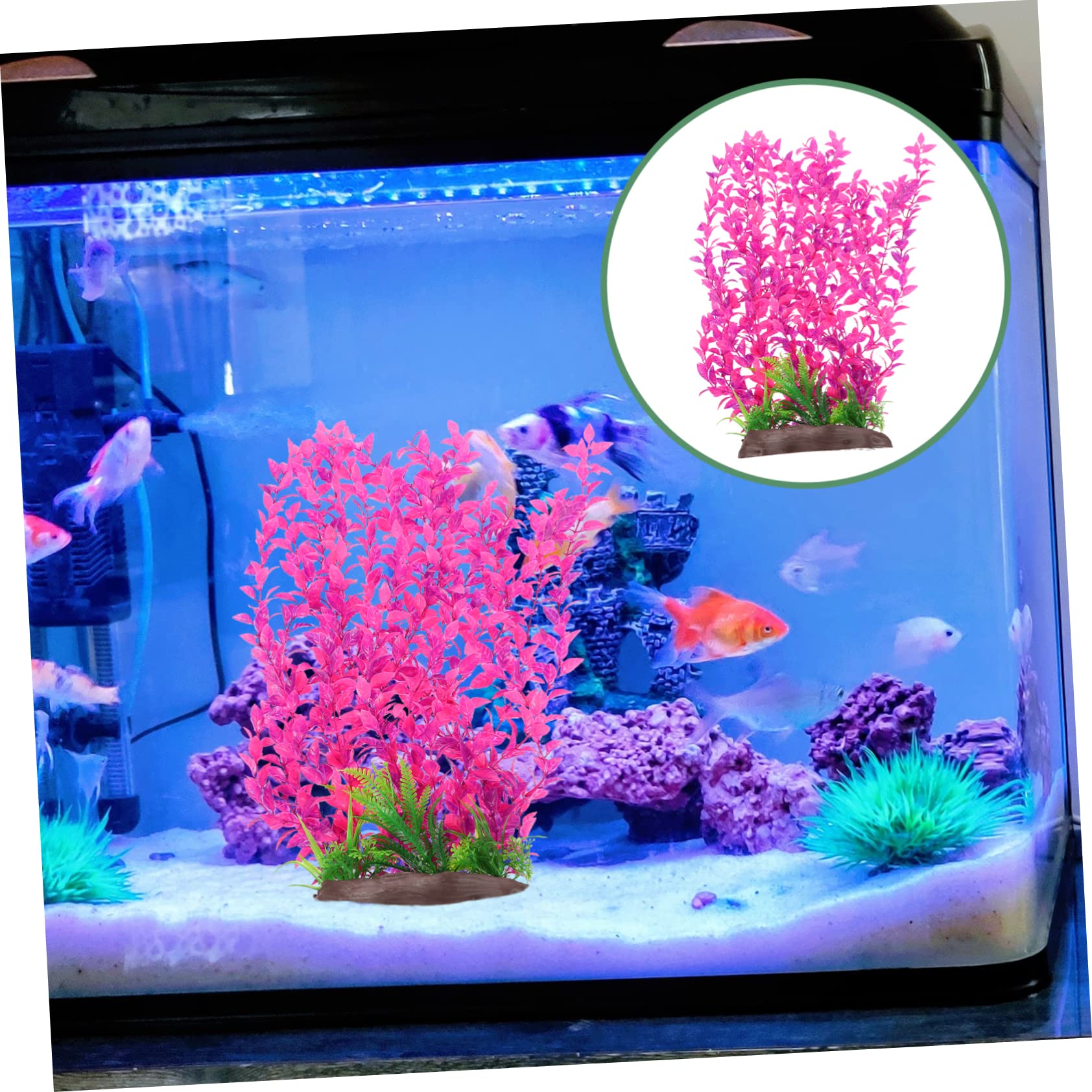 Sosoport 2stücke Künstliche Wasserpflanzen Für Aquarien Lifelike Dekoration Für Fischbecken Langlebig Hochwertigem Kunststoff Für Betta-Fisch Tanks Und Terrarien
