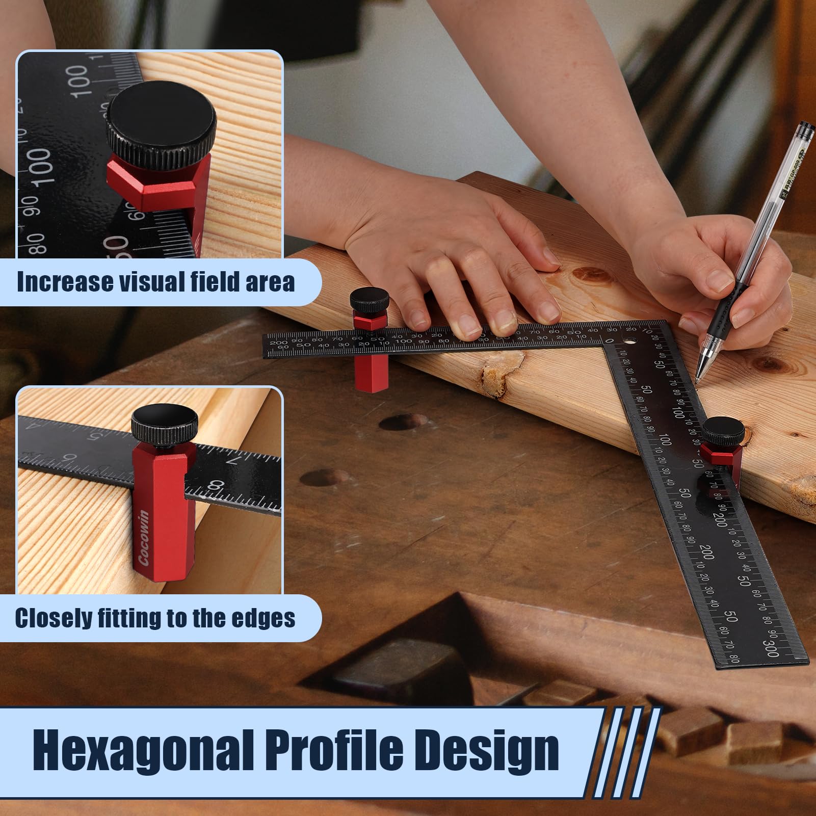 2 Pack Framing Square Stops, Stair Gauge Set For Framing