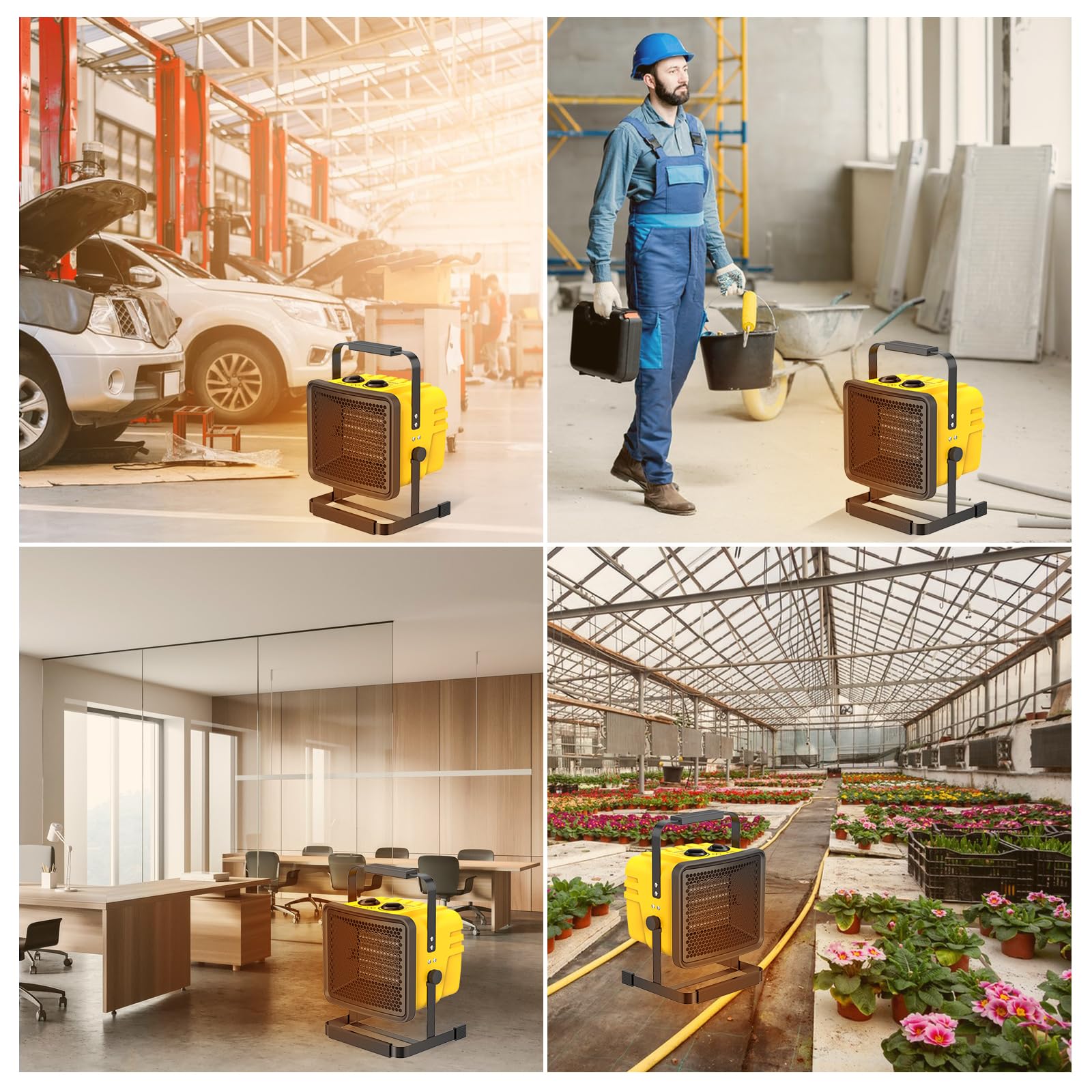 Calefactor Cerámico 2000 W, Eléctrico, 30°, Hasta 20 m²