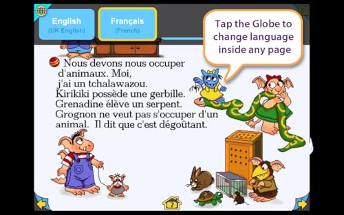 UK-Little Monster At School - interactive storybook in British English and French