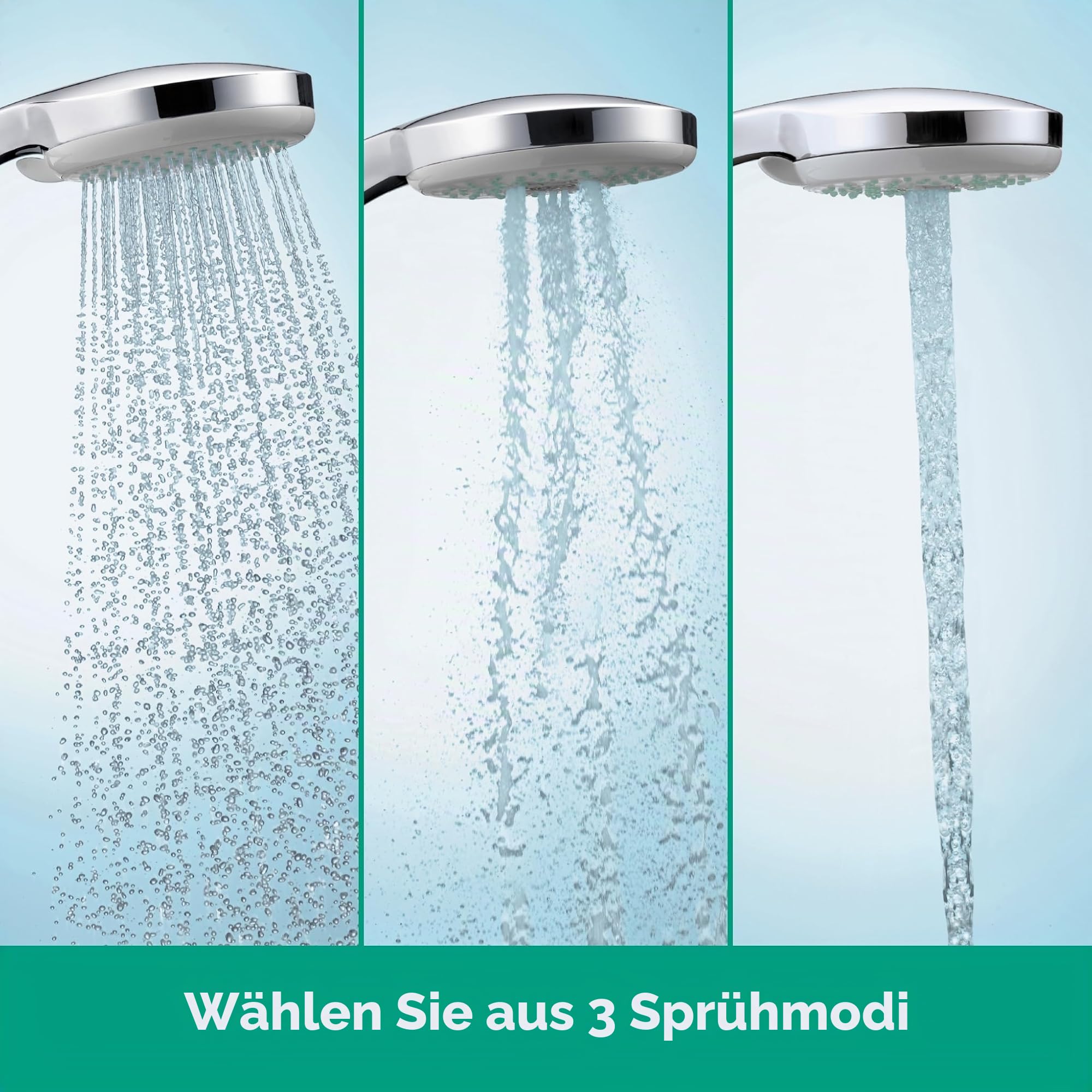 hansgrohe Croma 100 Duschkopf, 3 Strahlarten, Chrom
