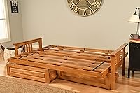 Vista 121 de MFD Futón Montana, Verde, Tela Madera, Colchón de ante de turba