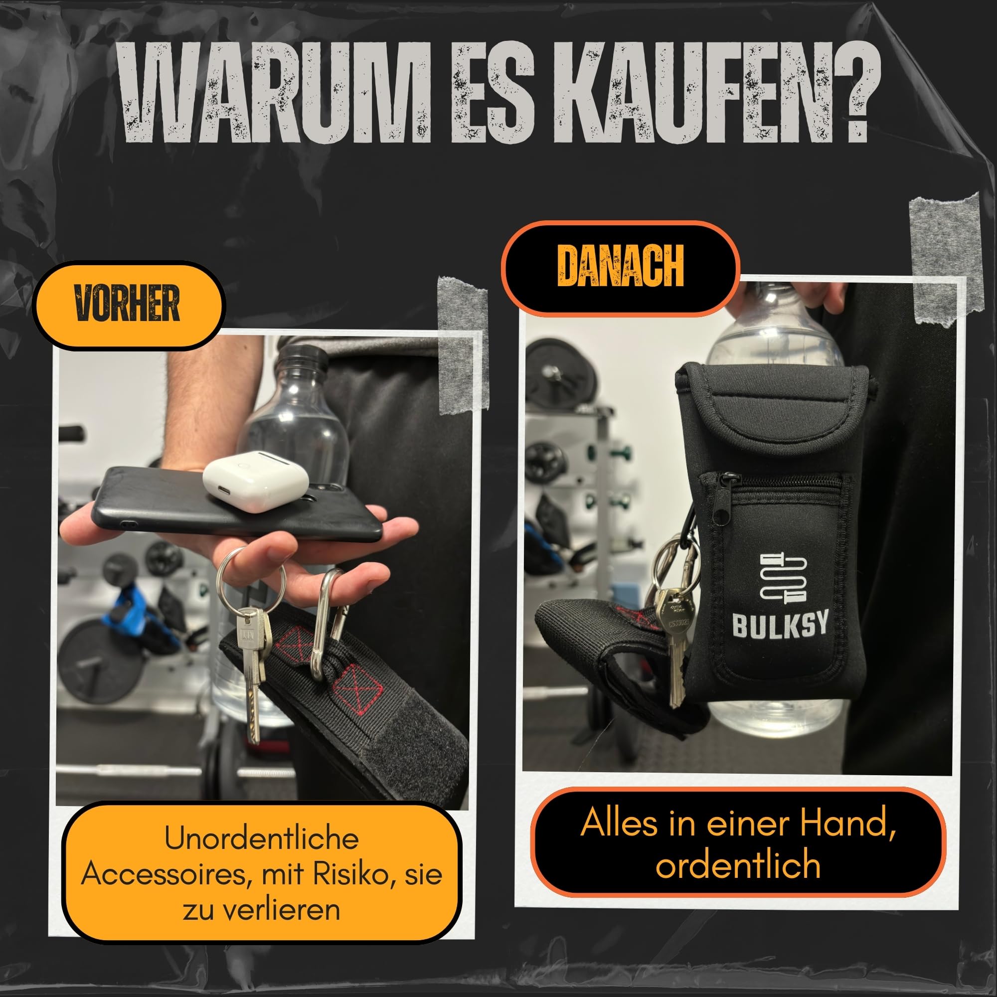 Magnetische Turnbeutel Für Fitness – Mit 5 Magneten, Handytasche & Praktischem Tragegurt