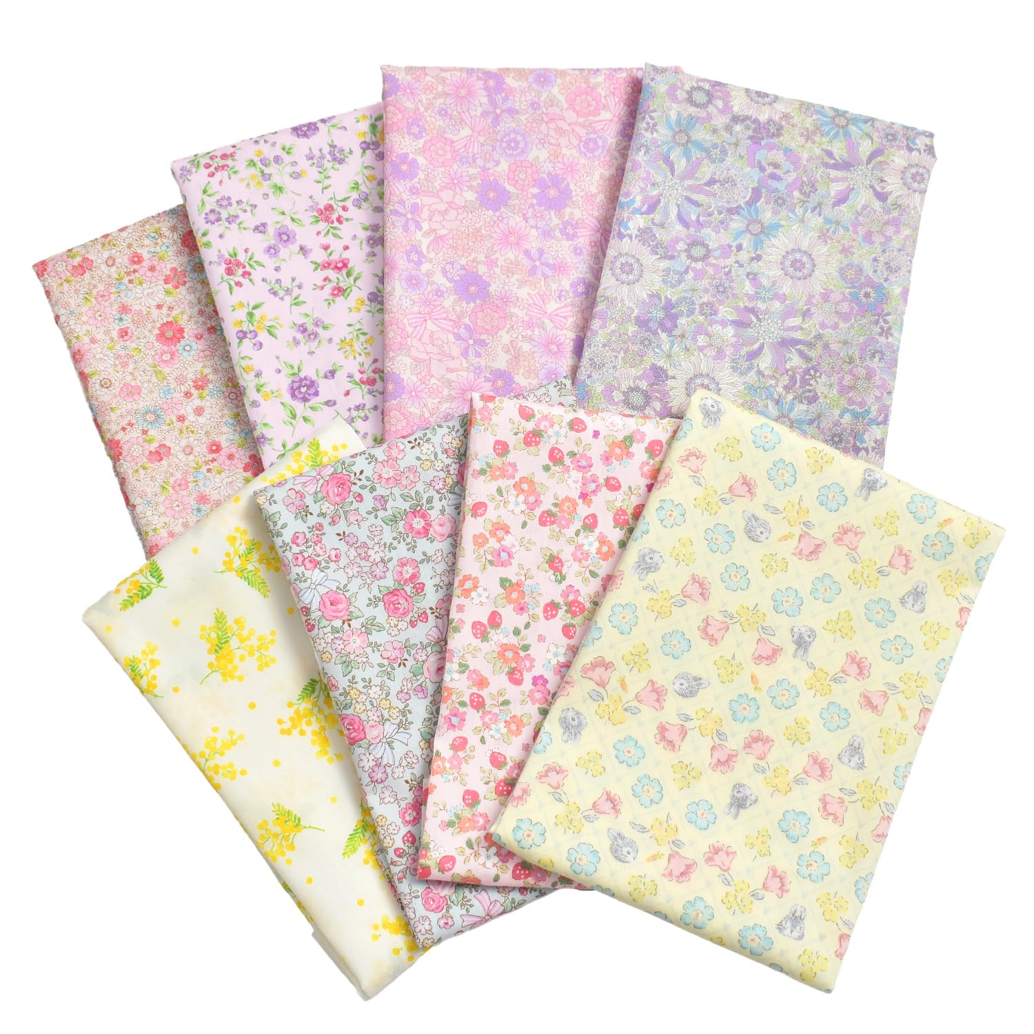 Amazon | MYmama 花柄 ブロード 生地 カットクロス 8枚 アソート 