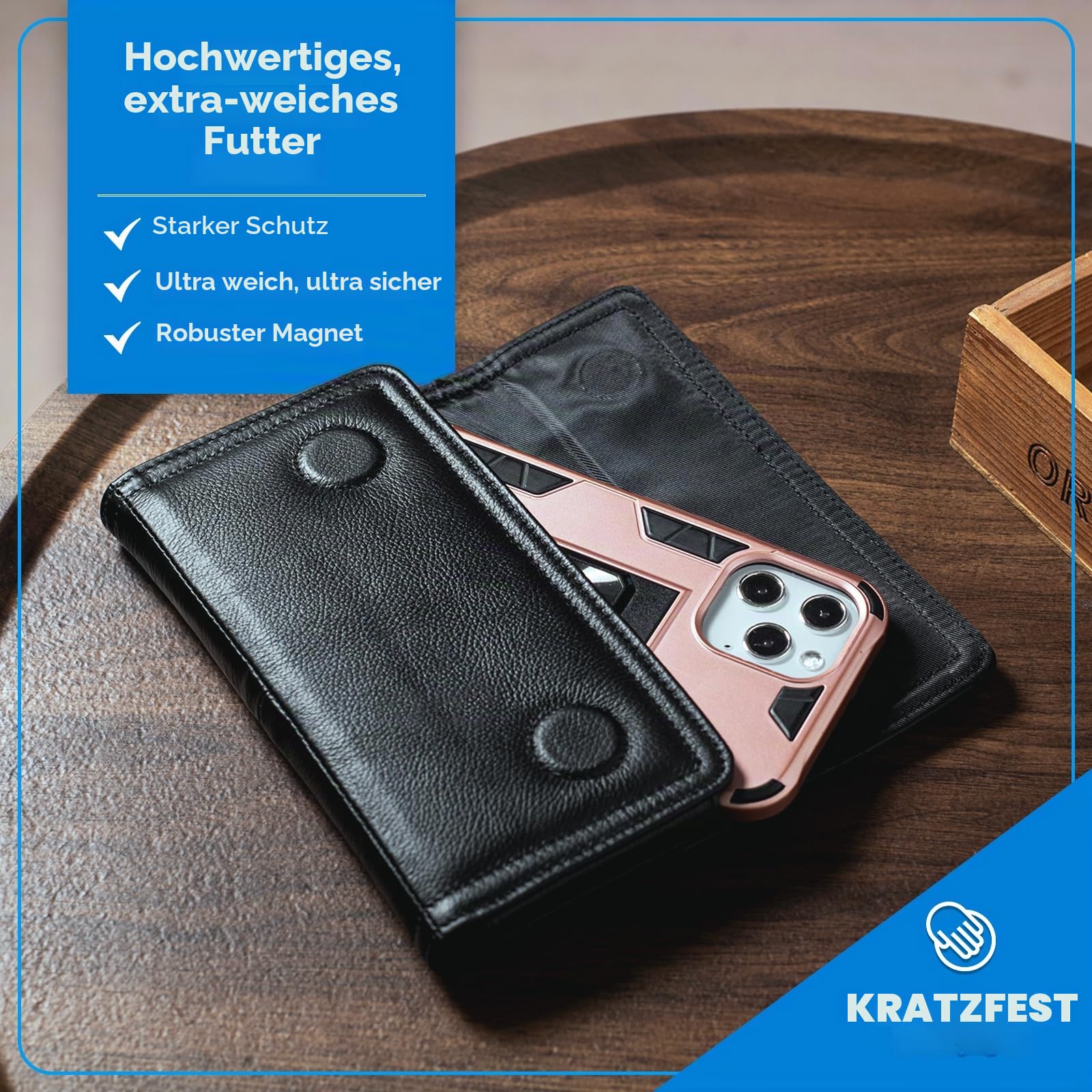Echt Leder Handyholster Kompatibel Mit Samsung Galaxy S25+, S25 S24 S23 Ultra Handyhalter Herren Gürteltasche Für iPhone 17 16 15 14 13 12 Pro Max/Plus Handytasche Handy Holster (Schwarz)