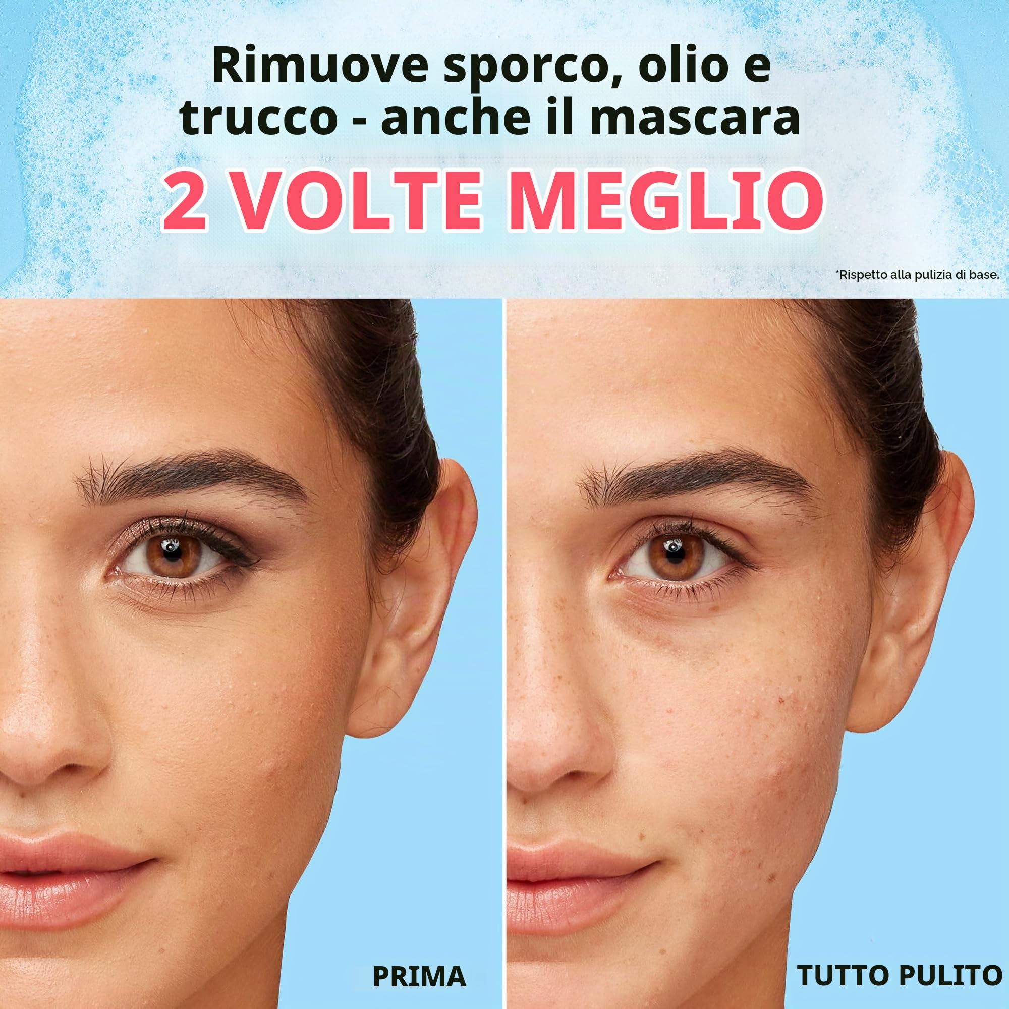 Olay Daily Facial Wipes Daily Clean Wipes, 4 in 1 con acqua attivata, 66 conteggio imballaggio può variare