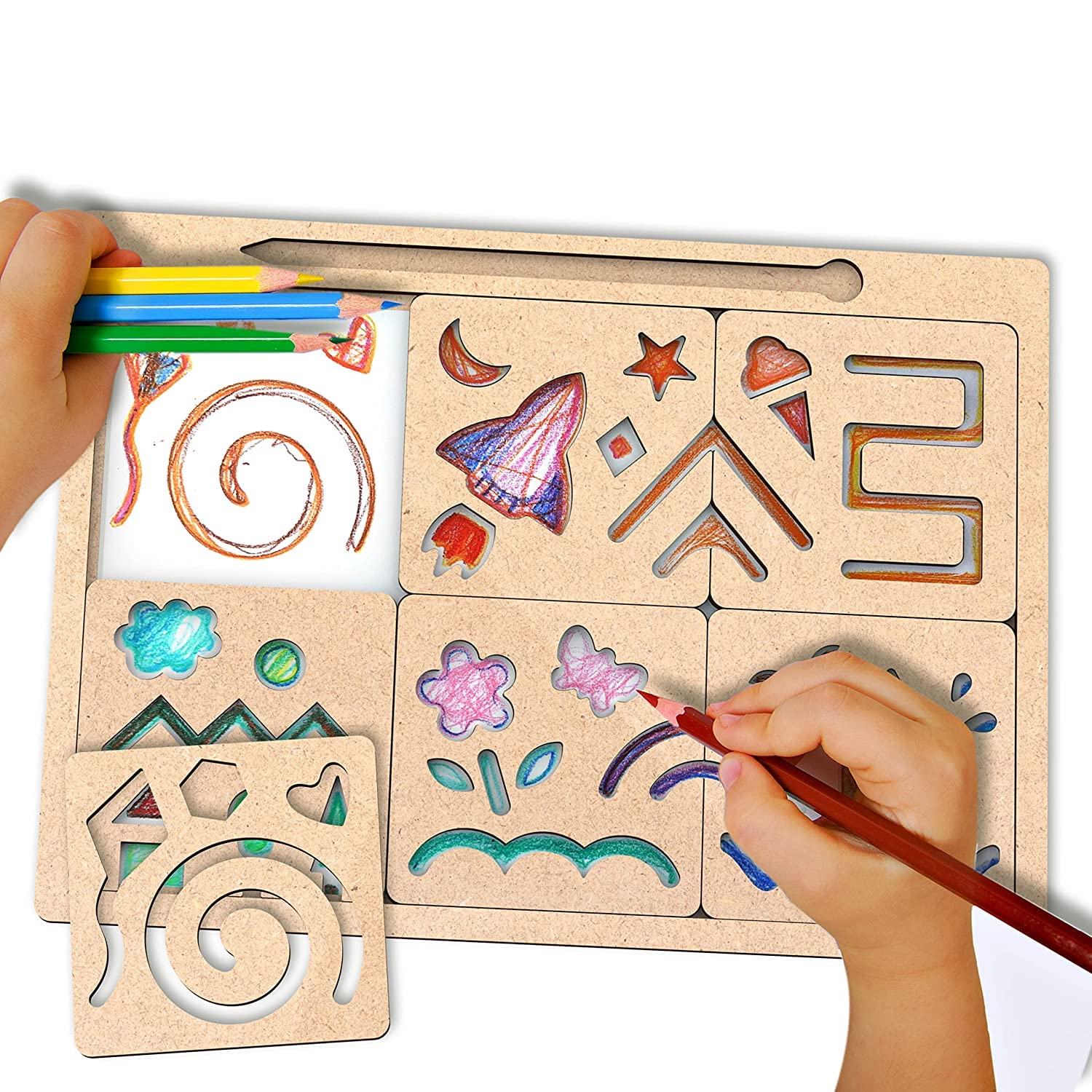 Webby DIY Art & Craft Wooden Drawing Kit| Stencil for Kids I My First Drawing Kit, Birthday Gift, Art Slate for Kids, Boys & Girls (B0BPSY6GQT) Amazon Price History, Amazon Price Tracker