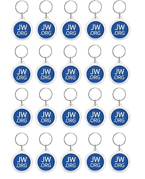 Jw.org No Blood Double Sided Key Chain for Jehovahs Witnesses-Round-20 Pack, Spread the message,Great gift for JW.ORG