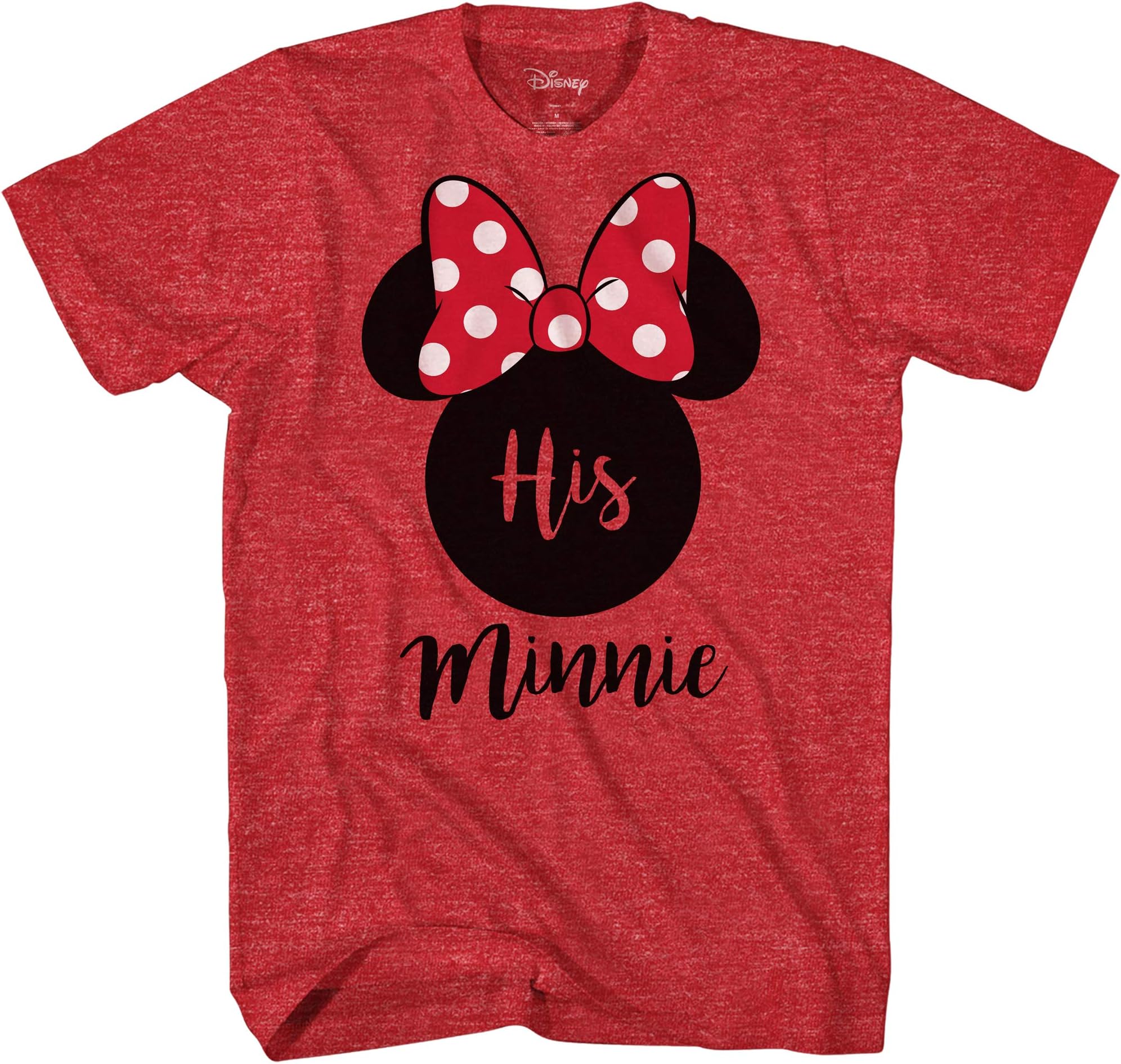 Disney His Minnie Her Mickey Couples Valentines Adult Funny Disneyland Graphic T-Shirt